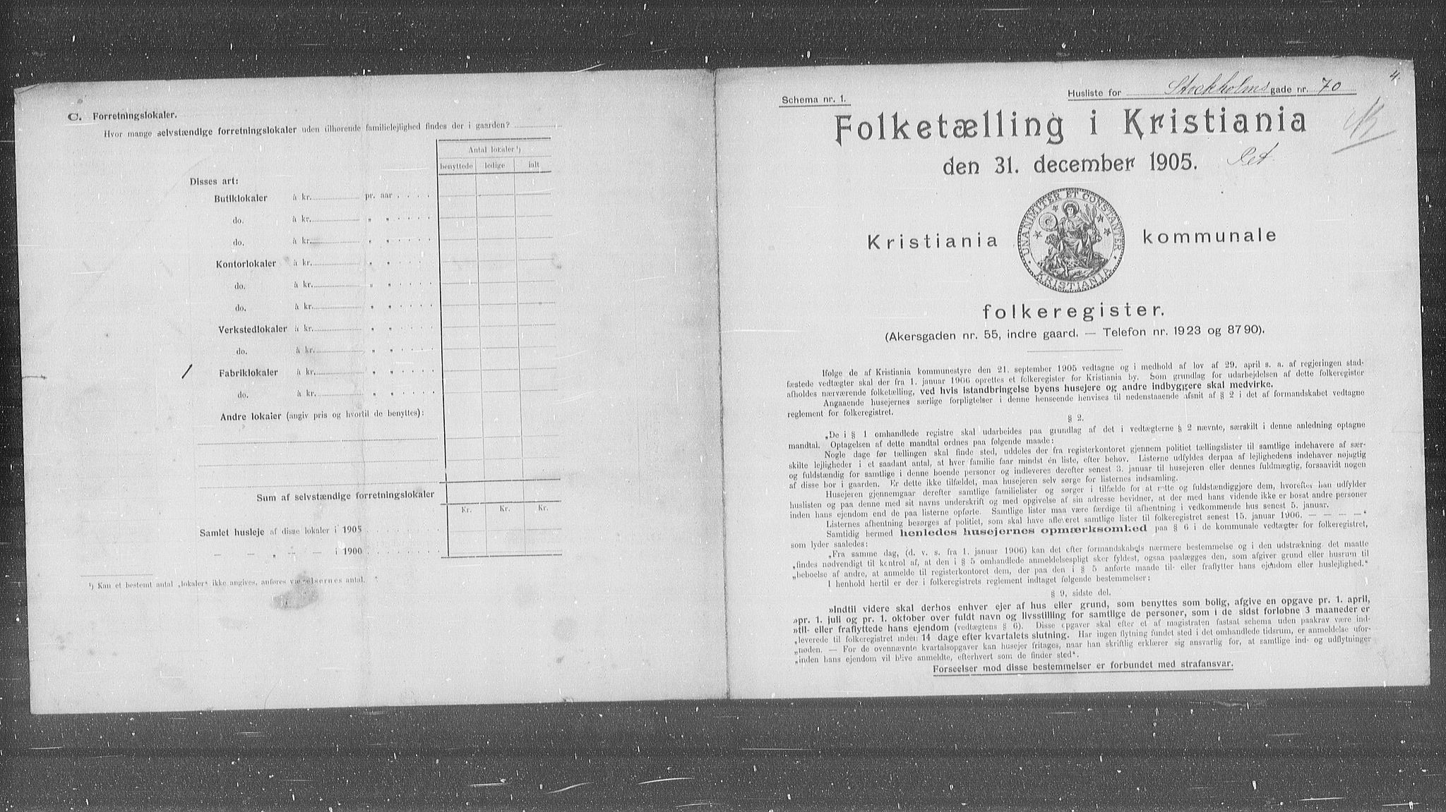 OBA, Municipal Census 1905 for Kristiania, 1905, p. 53622