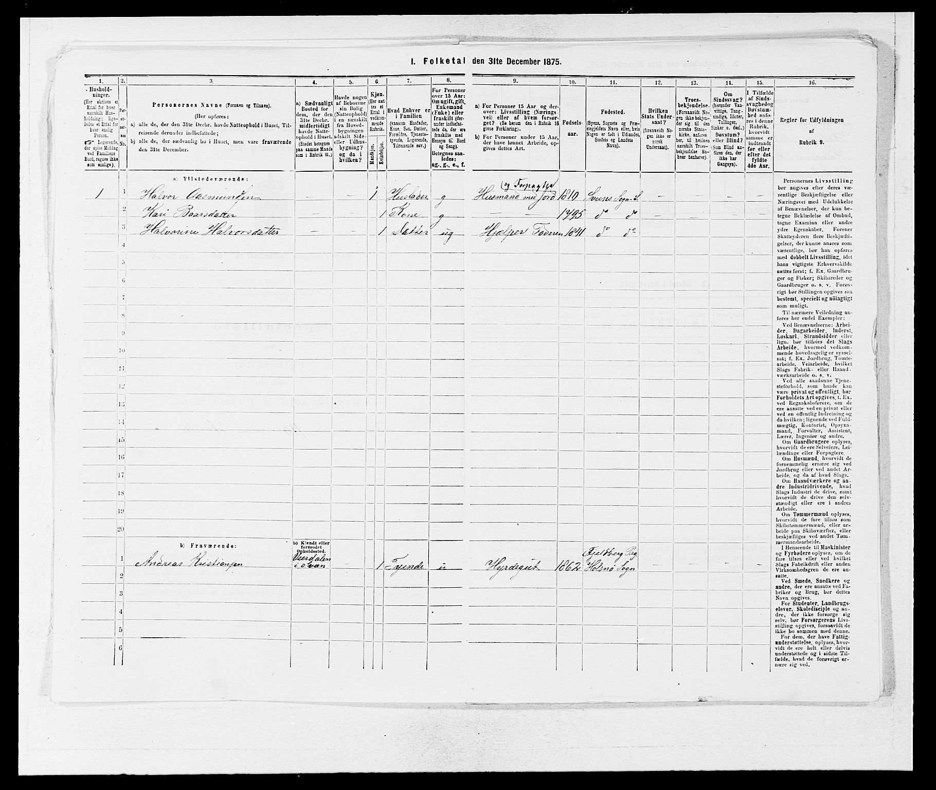 SAB, 1875 census for 1216P Sveio, 1875, p. 626