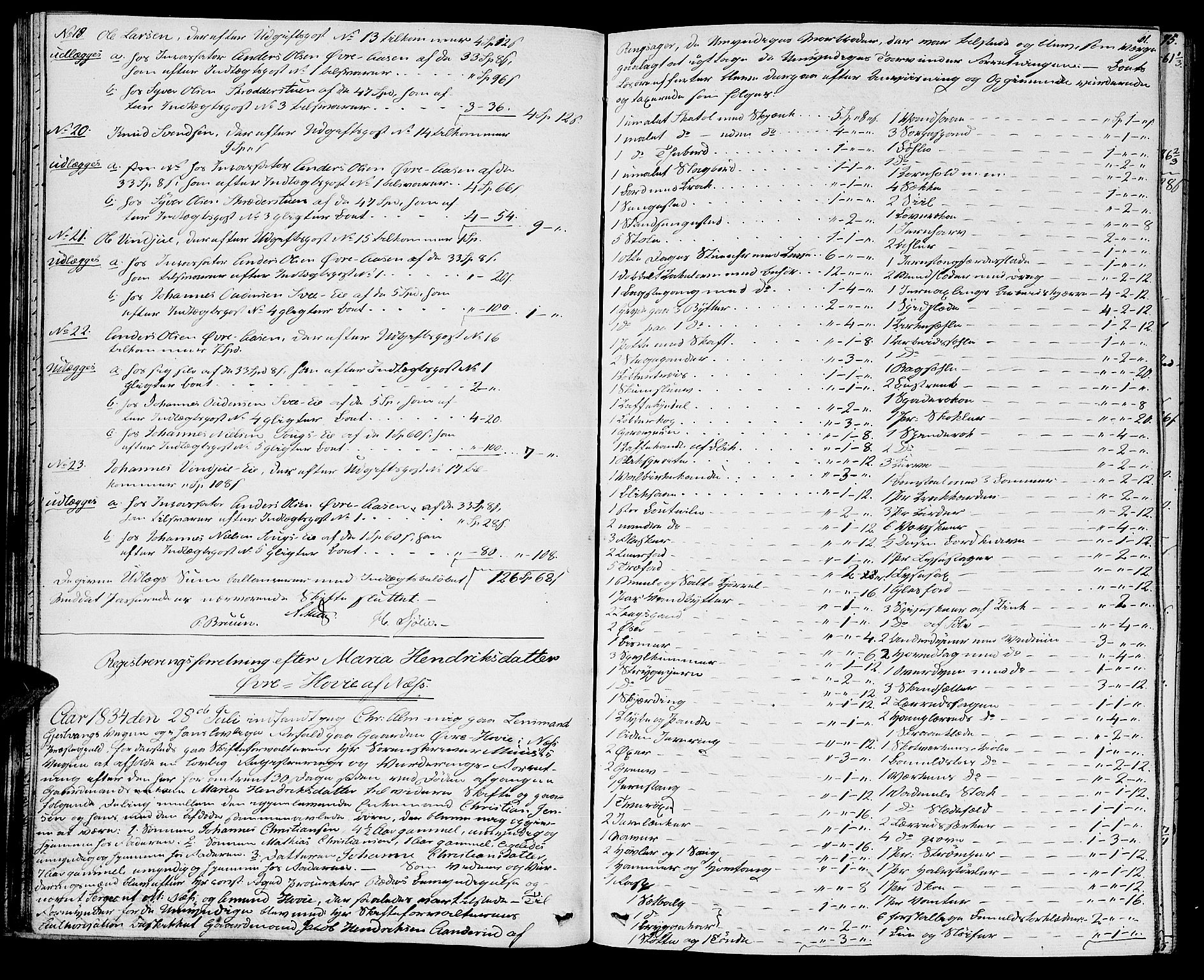Nord-Hedmark sorenskriveri, AV/SAH-TING-012/J/Ja/L0009: Skifteprotokoll, 1834-1839, p. 60-61