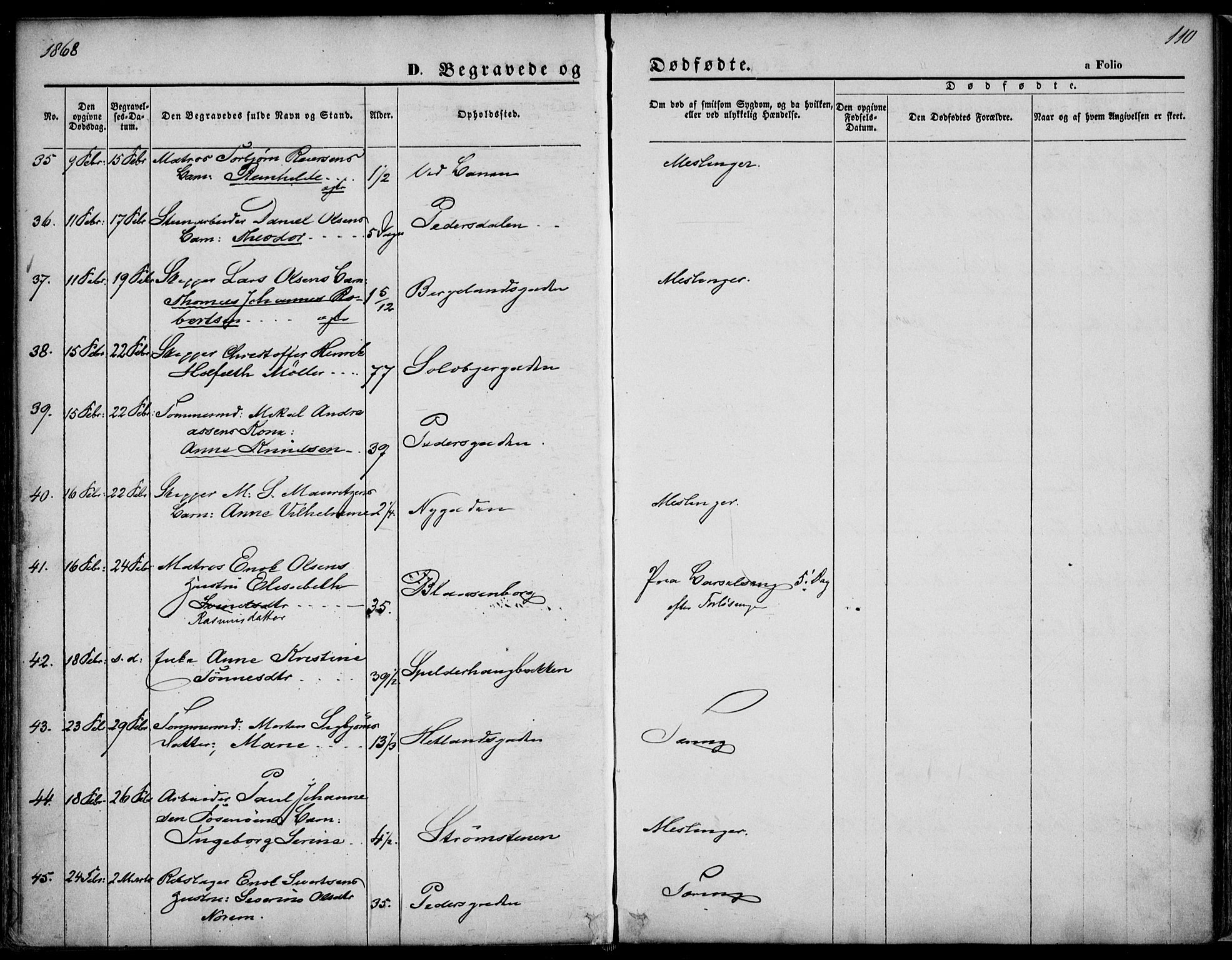 St. Petri sokneprestkontor, AV/SAST-A-101813/001/30/30BA/L0003: Parish register (official) no. A 3, 1861-1872, p. 110