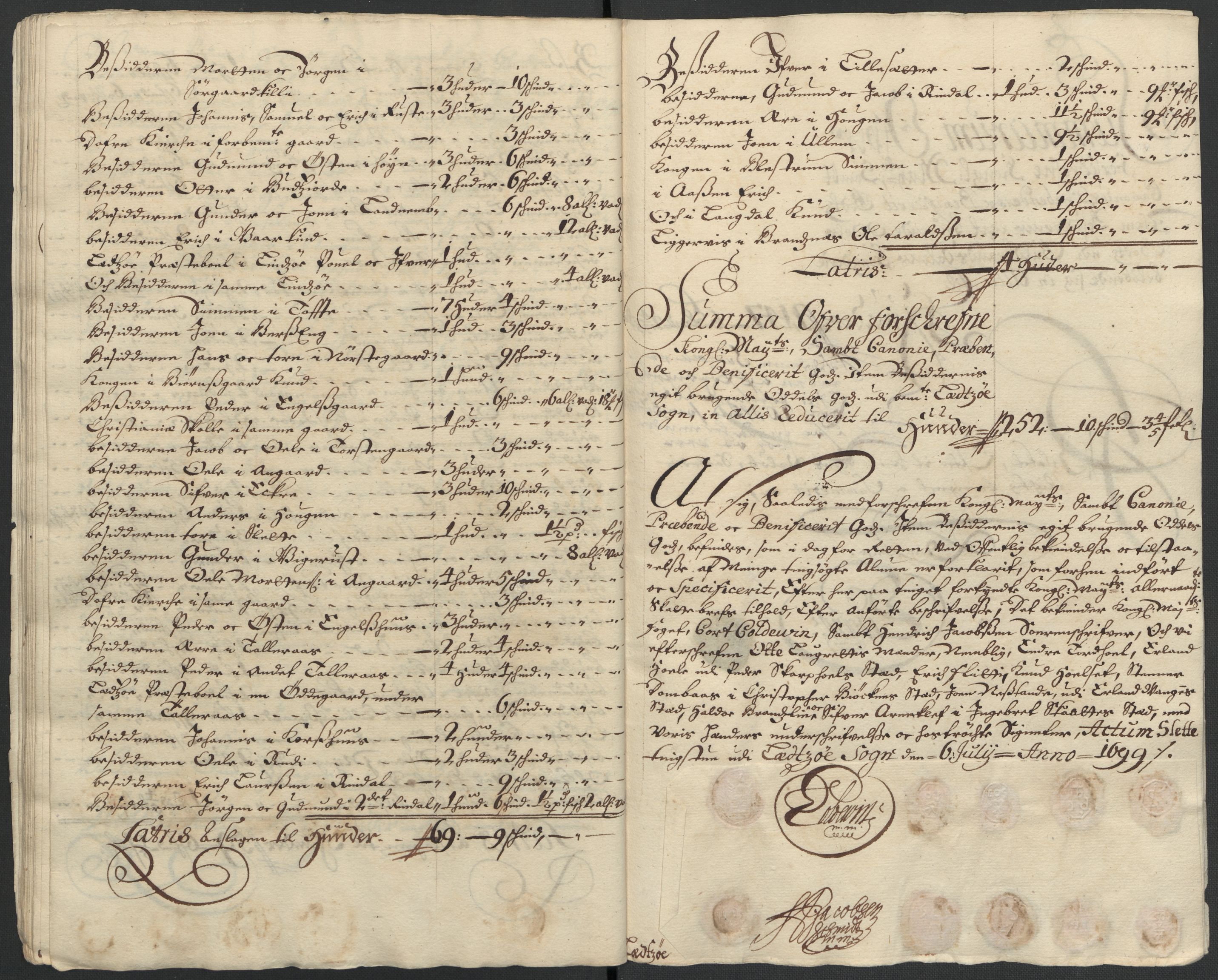 Rentekammeret inntil 1814, Reviderte regnskaper, Fogderegnskap, AV/RA-EA-4092/R17/L1172: Fogderegnskap Gudbrandsdal, 1699, p. 219