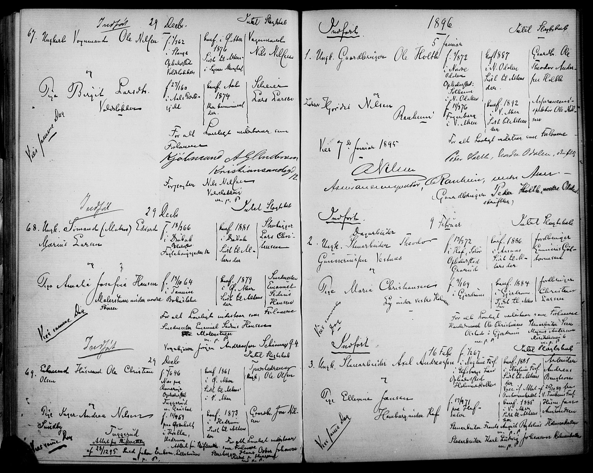 Vestre Aker prestekontor Kirkebøker, AV/SAO-A-10025/H/Ha/L0002: Banns register no. 2, 1878-1898