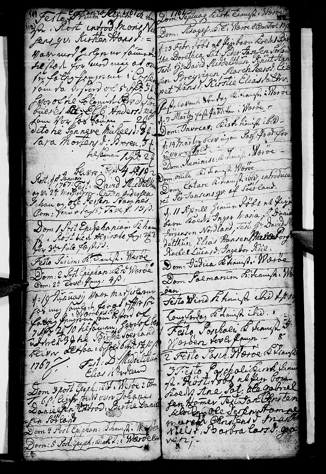 Ministerialprotokoller, klokkerbøker og fødselsregistre - Nordland, AV/SAT-A-1459/807/L0118: Parish register (official) no. 807A01, 1752-1798, p. 112-113