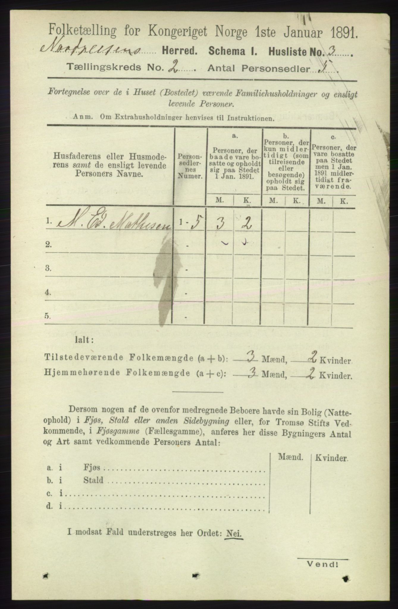 RA, 1891 census for 1942 Nordreisa, 1891, p. 704