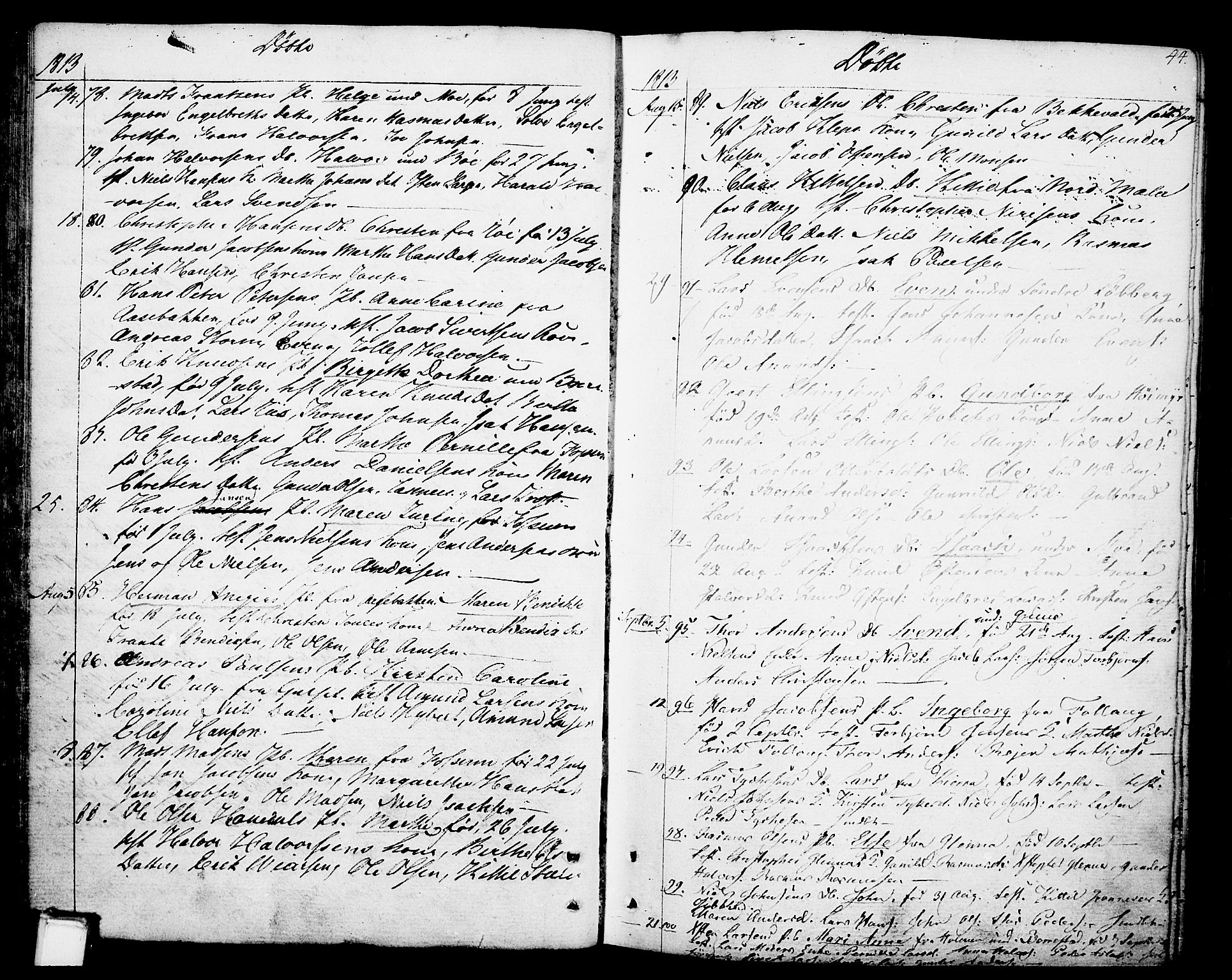 Gjerpen kirkebøker, SAKO/A-265/F/Fa/L0003: Parish register (official) no. I 3, 1796-1814, p. 44