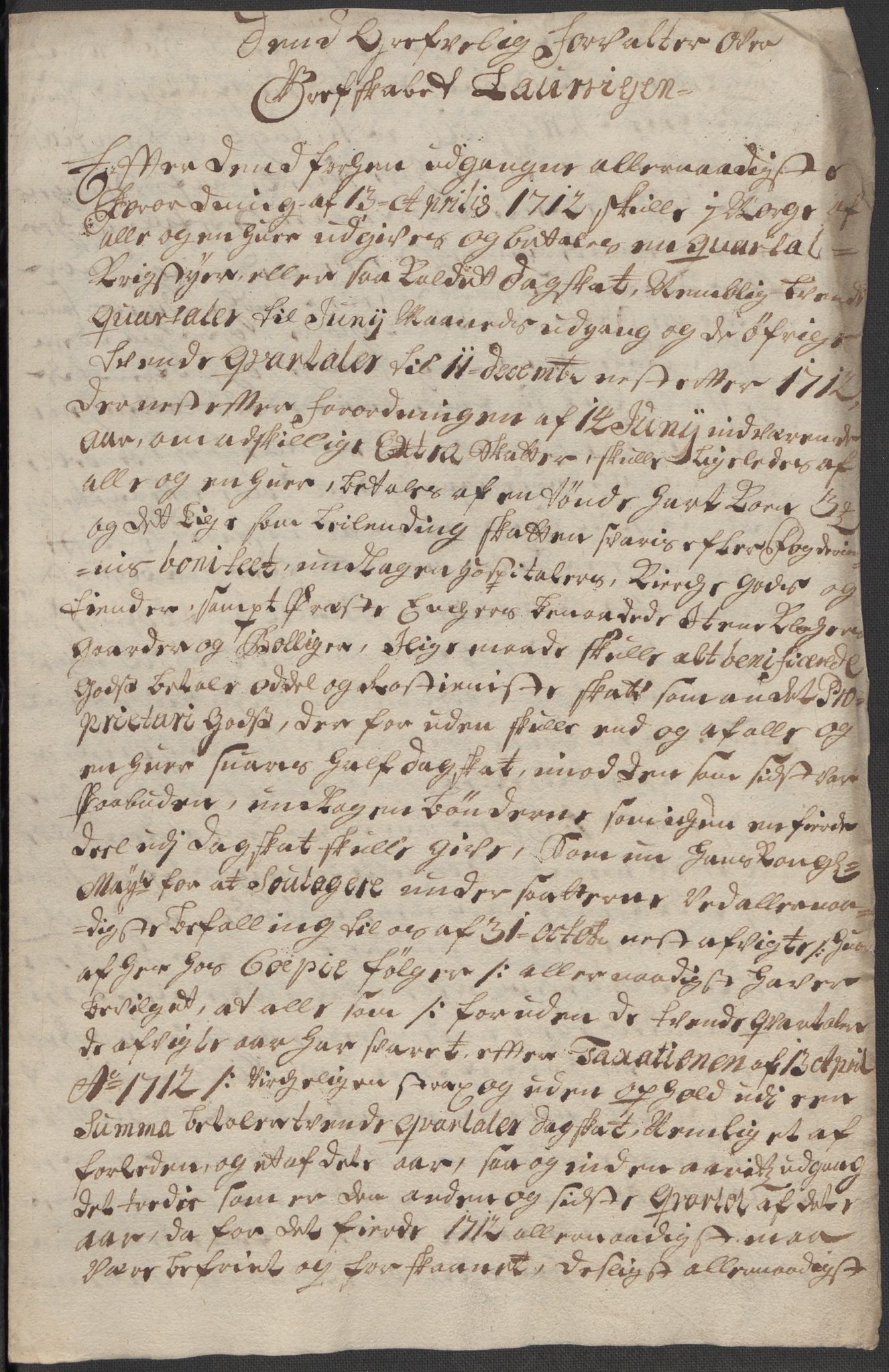 Rentekammeret inntil 1814, Reviderte regnskaper, Fogderegnskap, AV/RA-EA-4092/R33/L1985: Fogderegnskap Larvik grevskap, 1713, p. 201