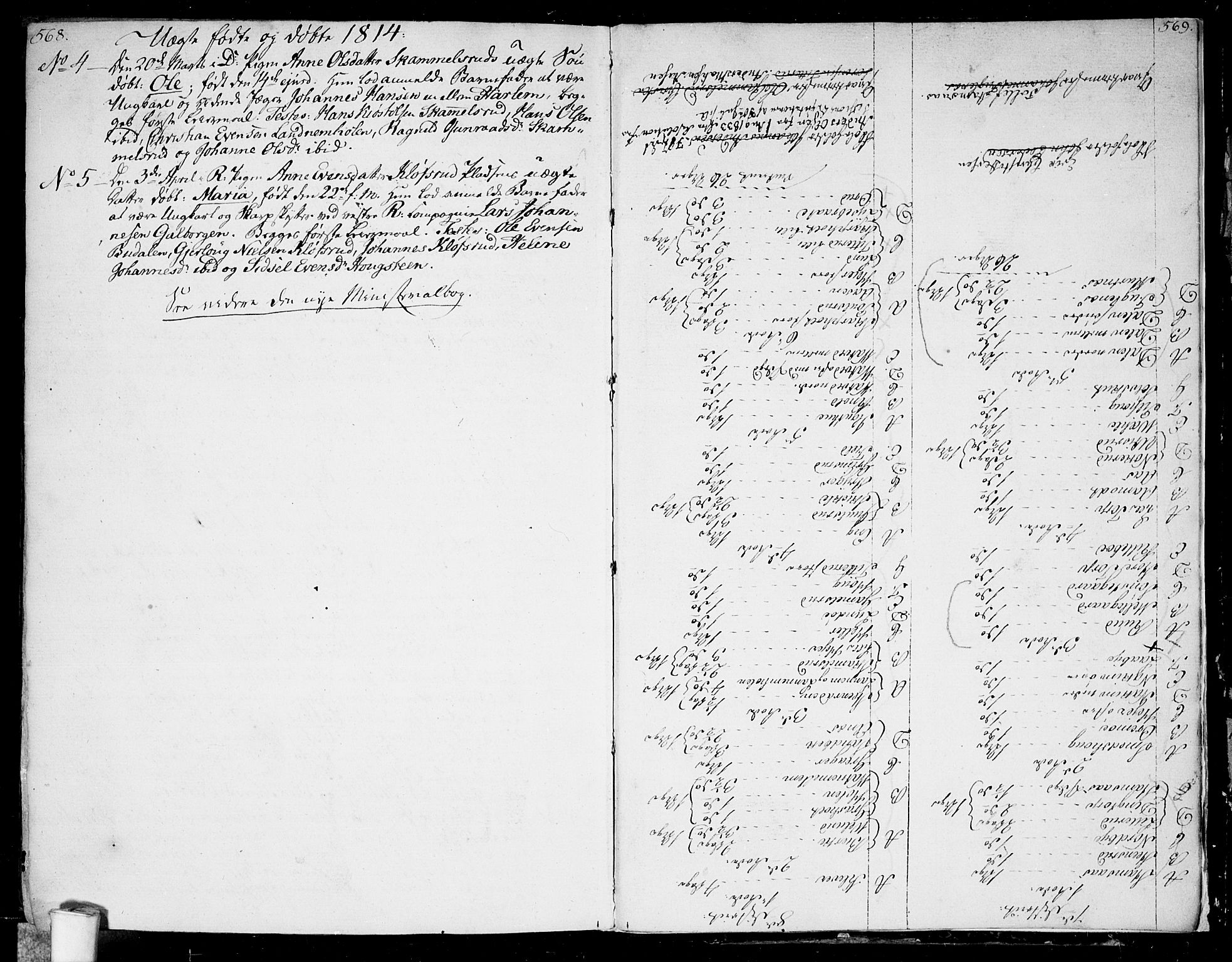 Rakkestad prestekontor Kirkebøker, SAO/A-2008/F/Fa/L0005: Parish register (official) no. I 5, 1784-1814, p. 568-569