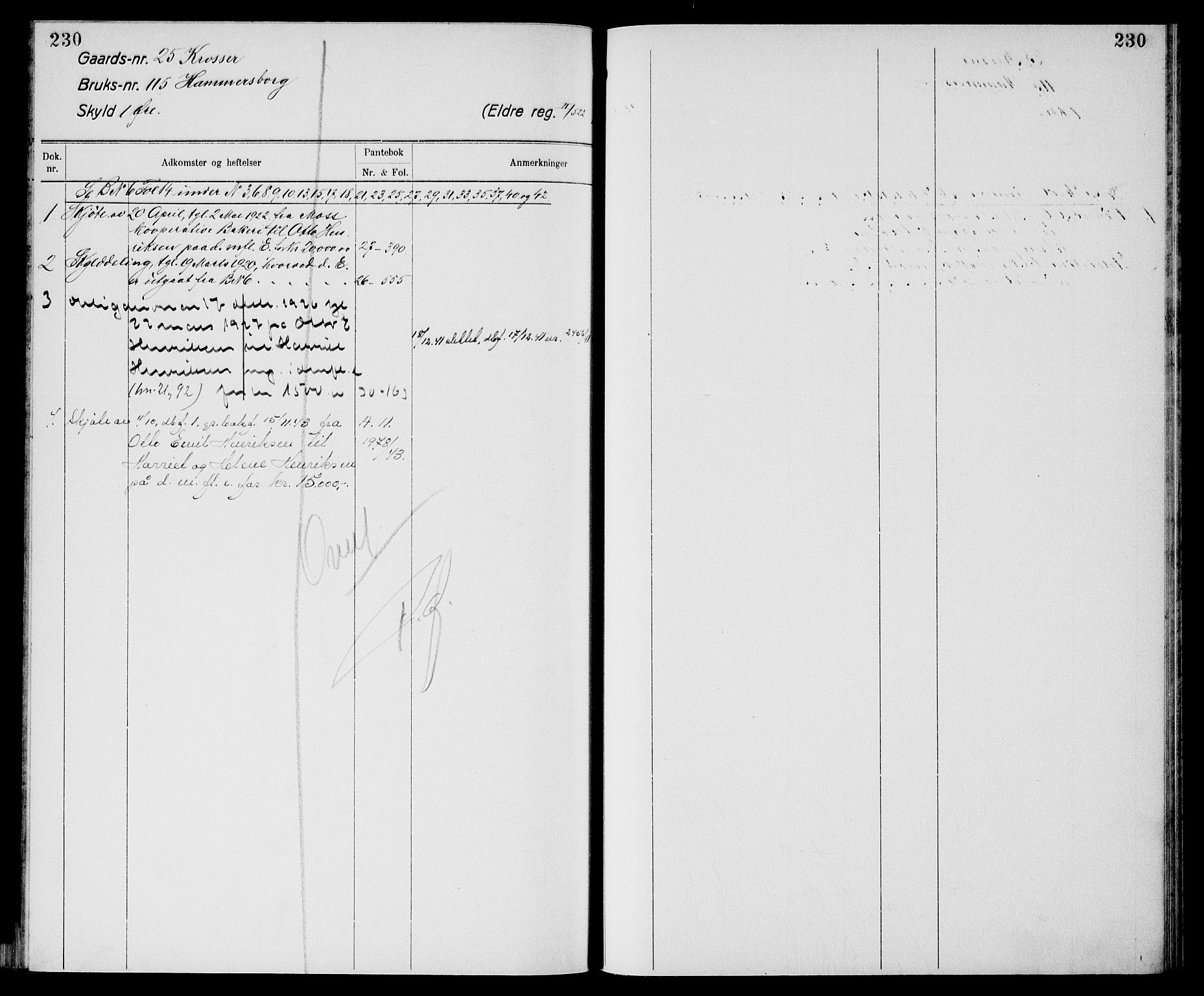 Moss sorenskriveri, SAO/A-10168: Mortgage register no. XI 4, 1864-1961, p. 230