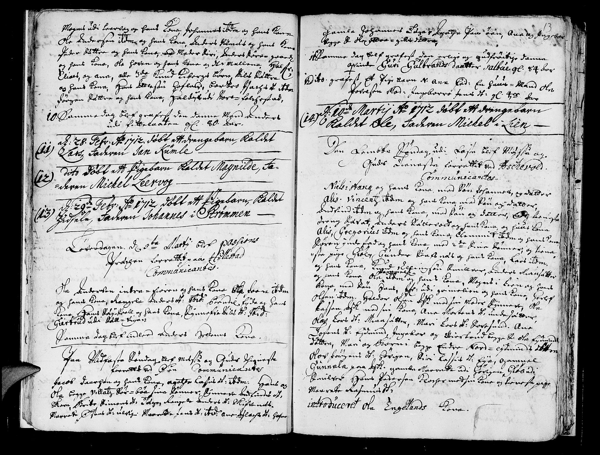 Askvoll sokneprestembete, AV/SAB-A-79501/H/Haa/Haaa/L0002: Parish register (official) no. A 2, 1711-1715, p. 13