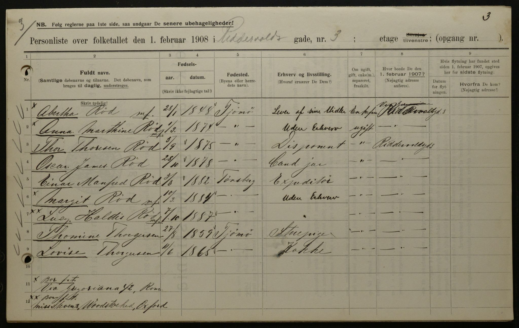 OBA, Municipal Census 1908 for Kristiania, 1908, p. 74617