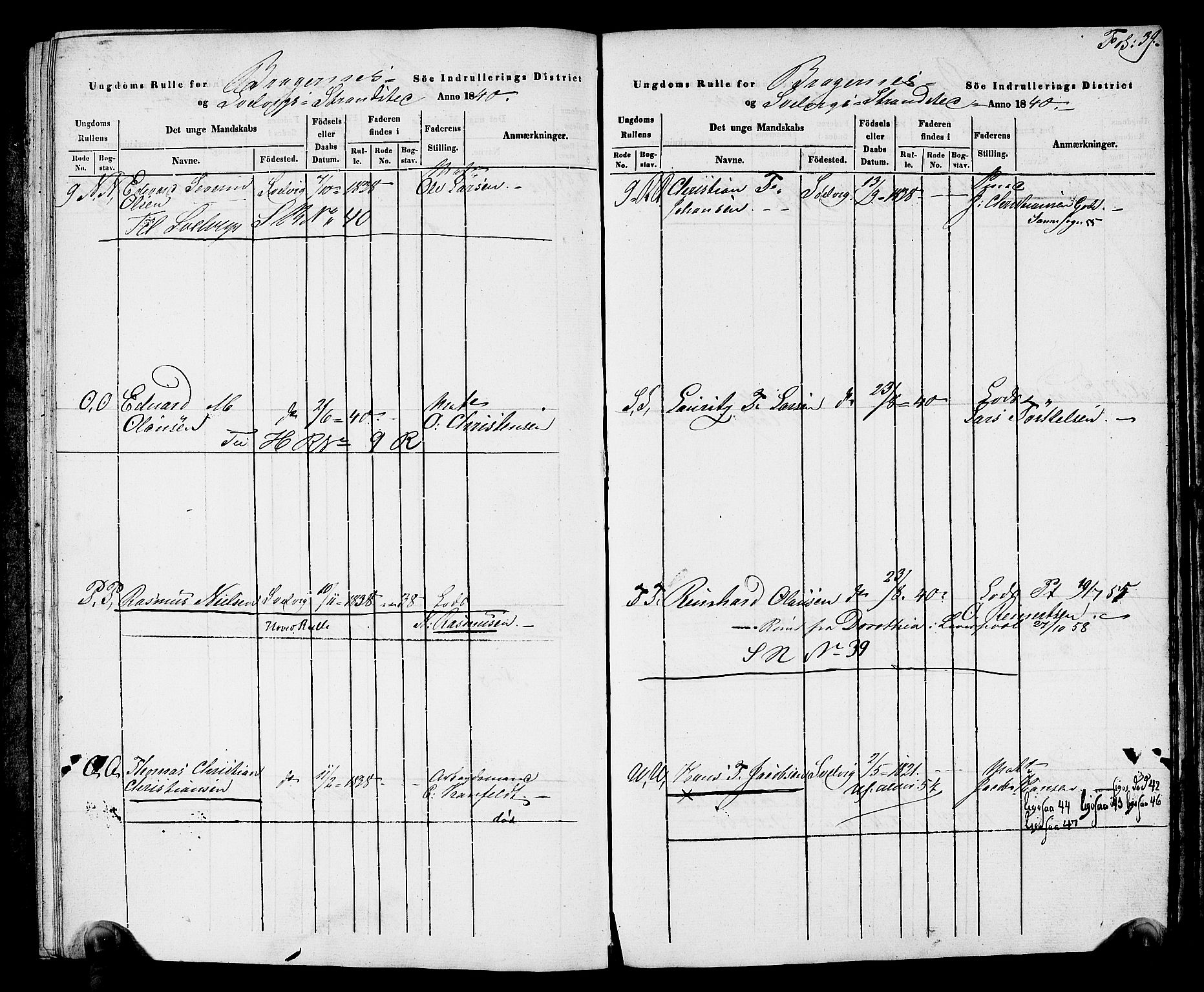 Drammen innrulleringsdistrikt, AV/SAKO-A-781/F/Fa/L0006: Ungdomsrulle for Strømmen, Svelvik, Holmsbu og Filtvet ladesteder, 1840-1841, p. 31