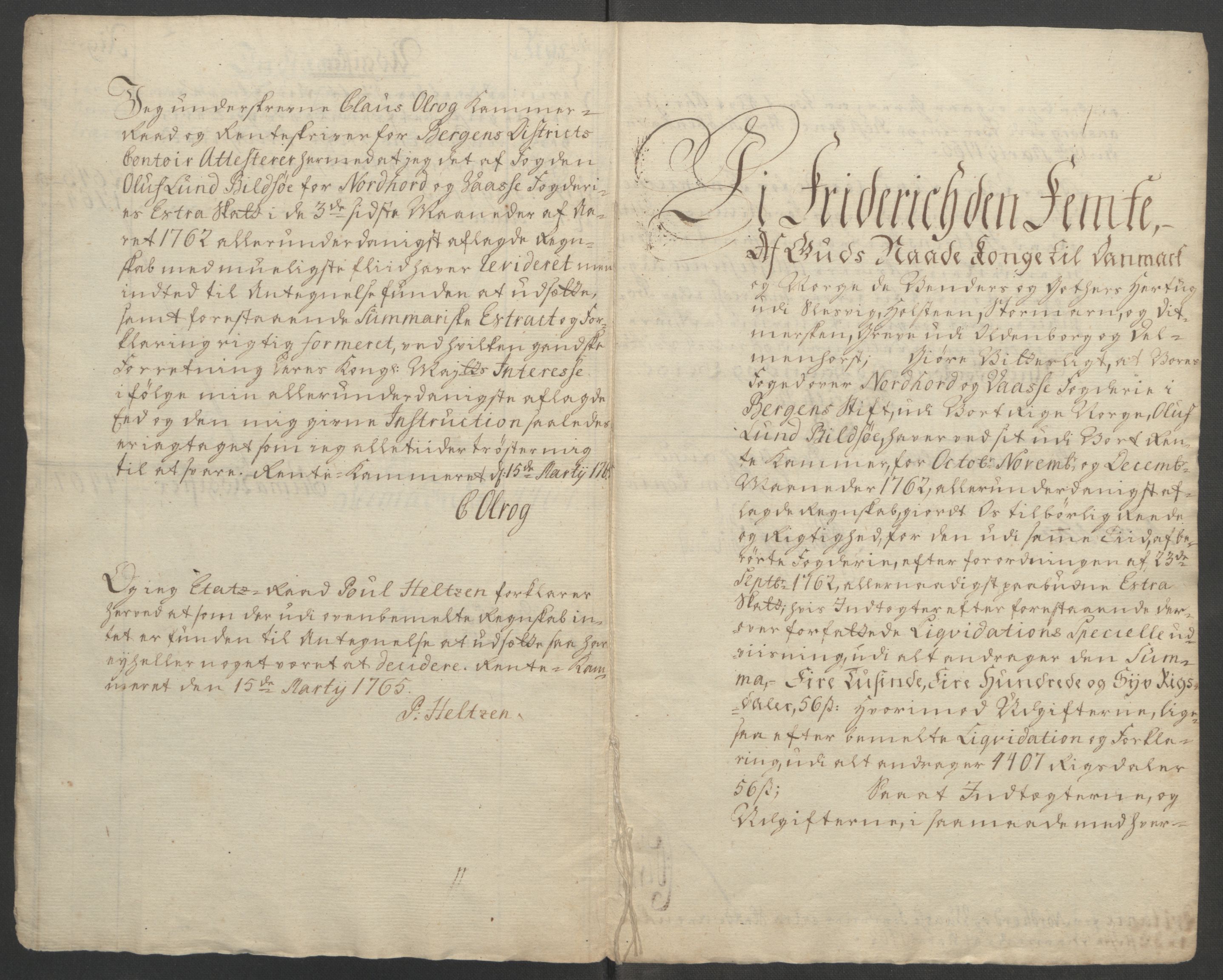 Rentekammeret inntil 1814, Reviderte regnskaper, Fogderegnskap, AV/RA-EA-4092/R51/L3303: Ekstraskatten Nordhordland og Voss, 1762-1772, p. 9