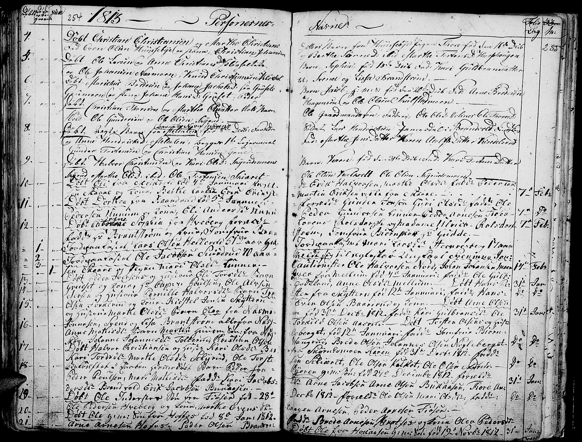 Grue prestekontor, AV/SAH-PREST-036/H/Ha/Haa/L0005: Parish register (official) no. 5, 1805-1814, p. 254-255