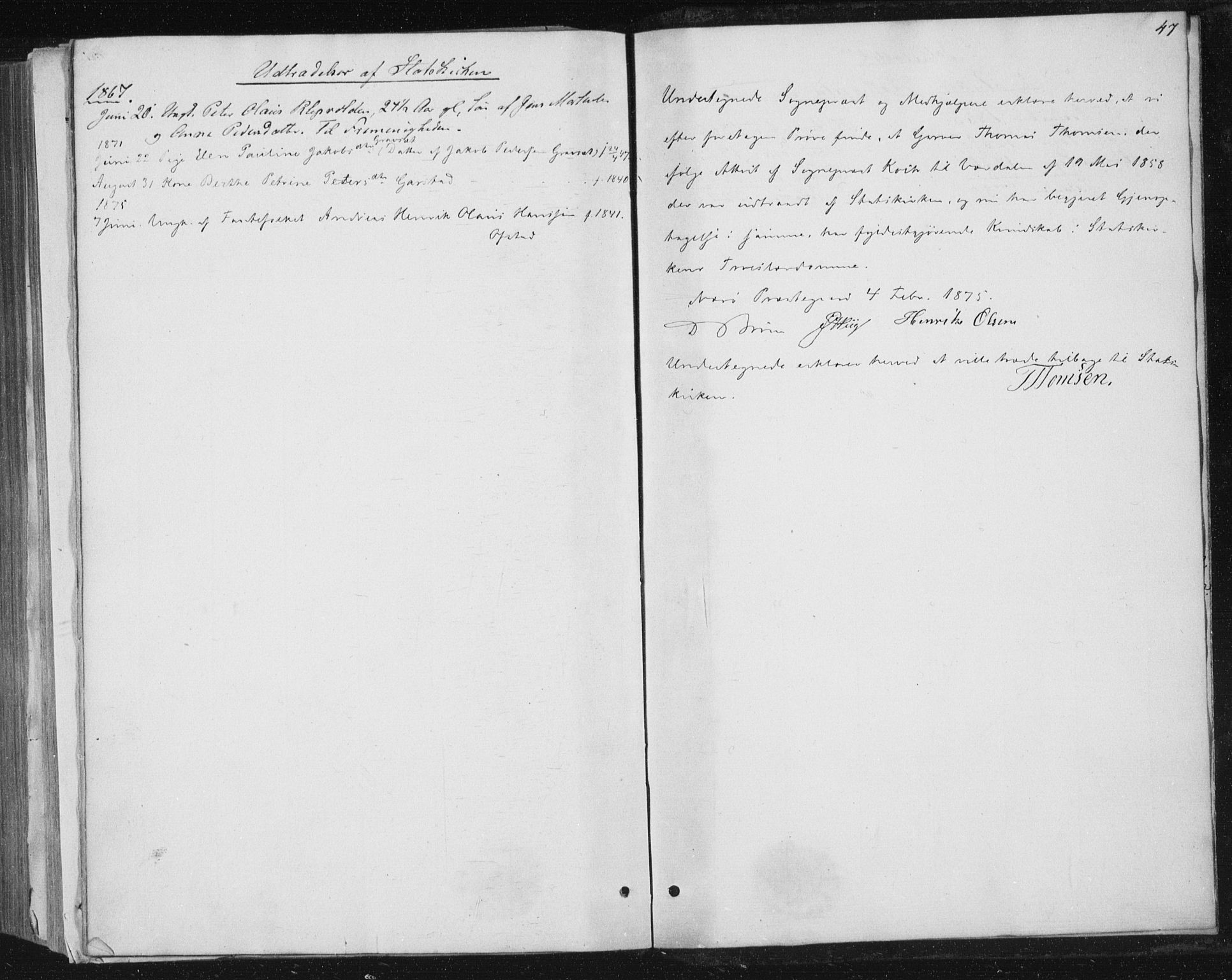 Ministerialprotokoller, klokkerbøker og fødselsregistre - Nord-Trøndelag, SAT/A-1458/784/L0670: Parish register (official) no. 784A05, 1860-1876, p. 47