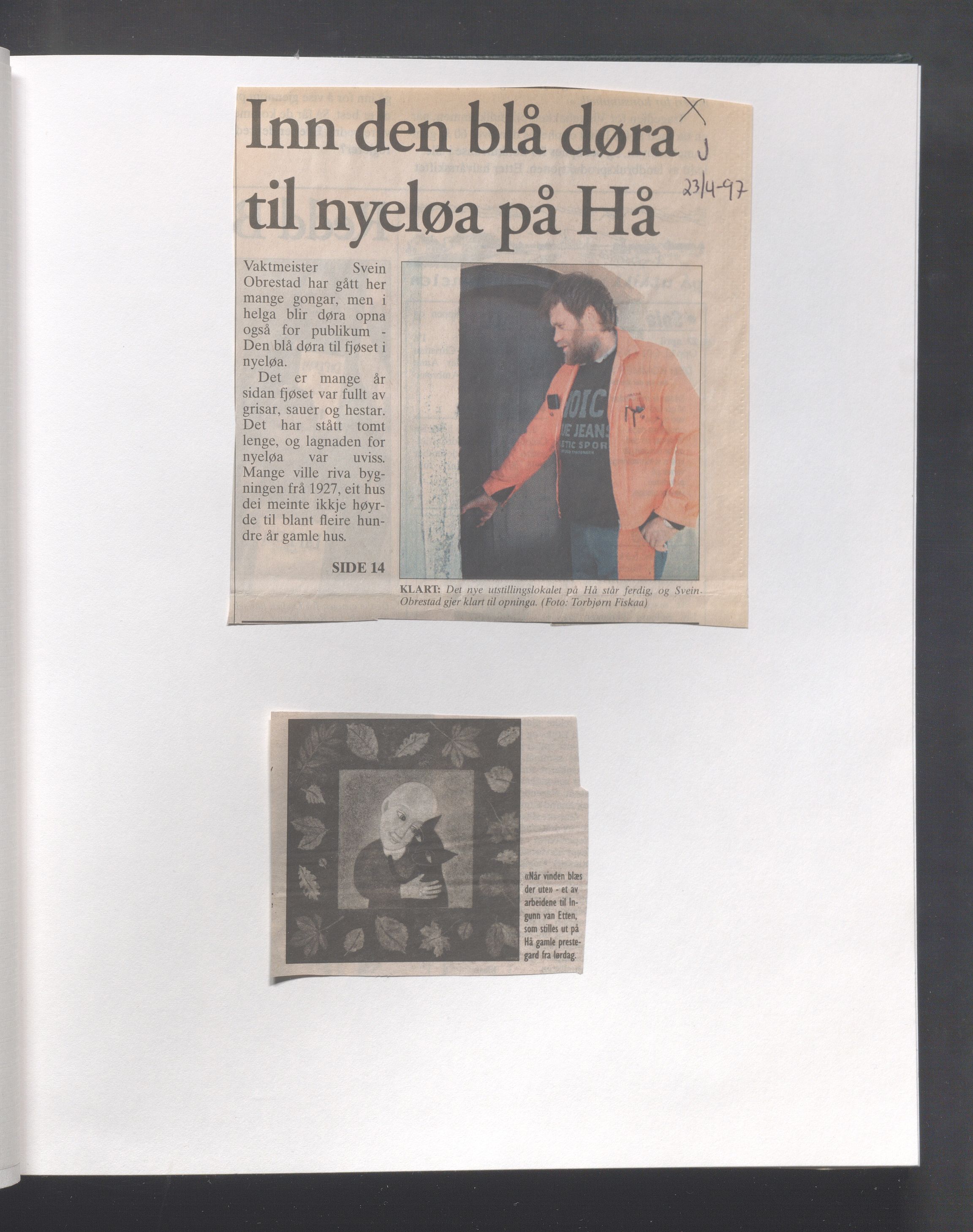 Hå kommune - Kulturetaten, IKAR/A-304/Ub/Ubb/L0011: Avisutklipp - Hå gamle prestegård, 1996-1997