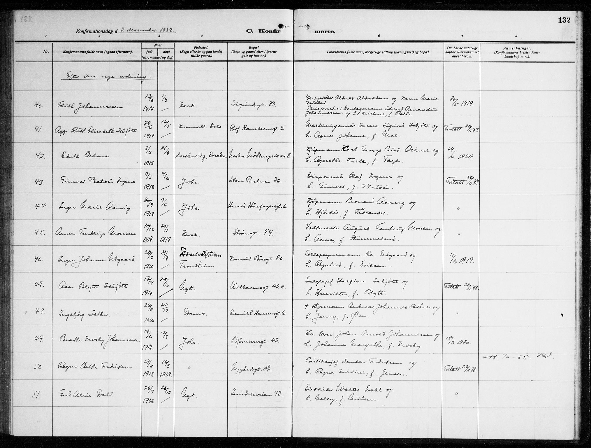 Johanneskirken sokneprestembete, AV/SAB-A-76001/H/Haa/L0010: Parish register (official) no. C 3, 1925-1935, p. 132