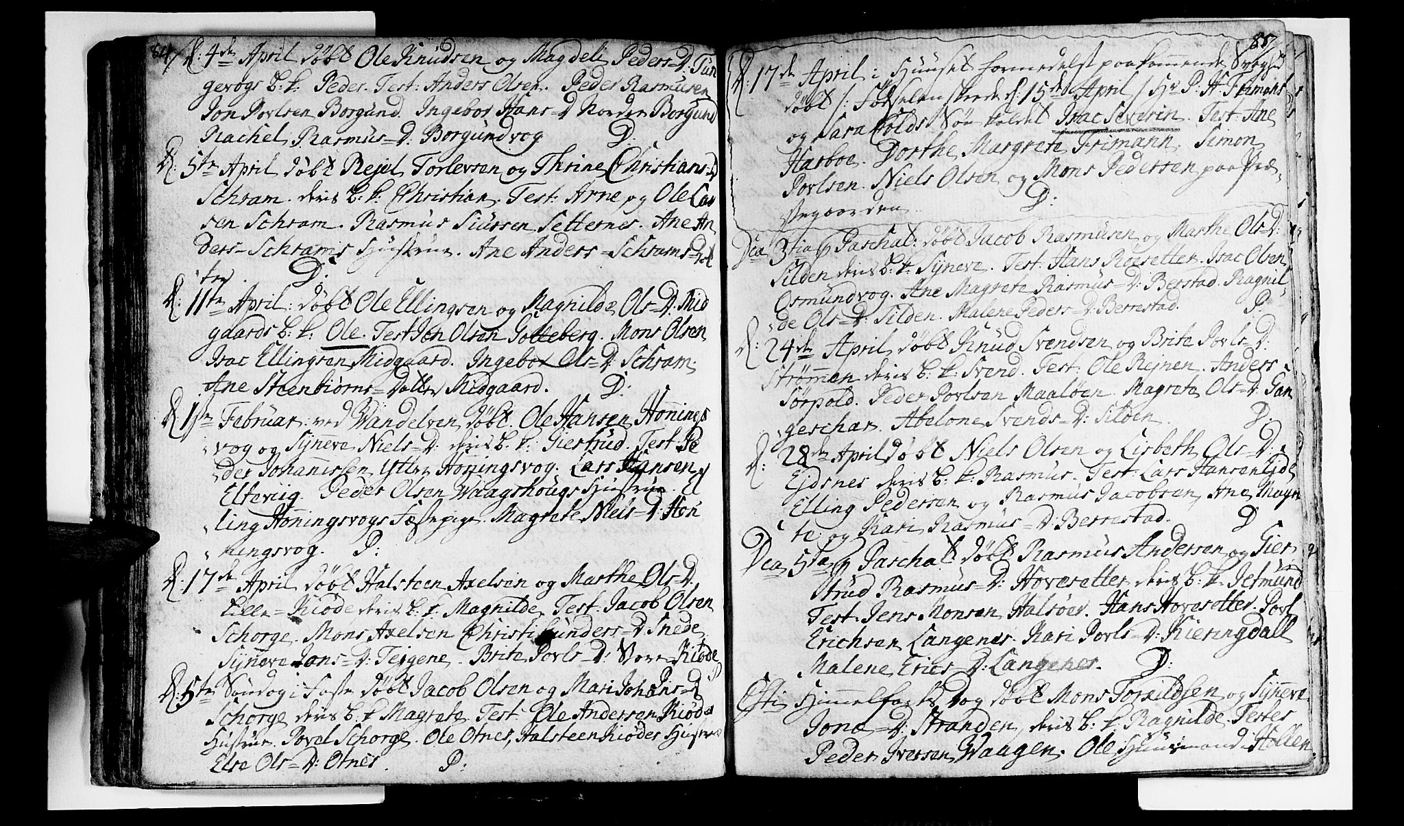 Selje sokneprestembete, AV/SAB-A-99938/H/Ha/Haa/Haaa: Parish register (official) no. A 4, 1743-1759, p. 84-85