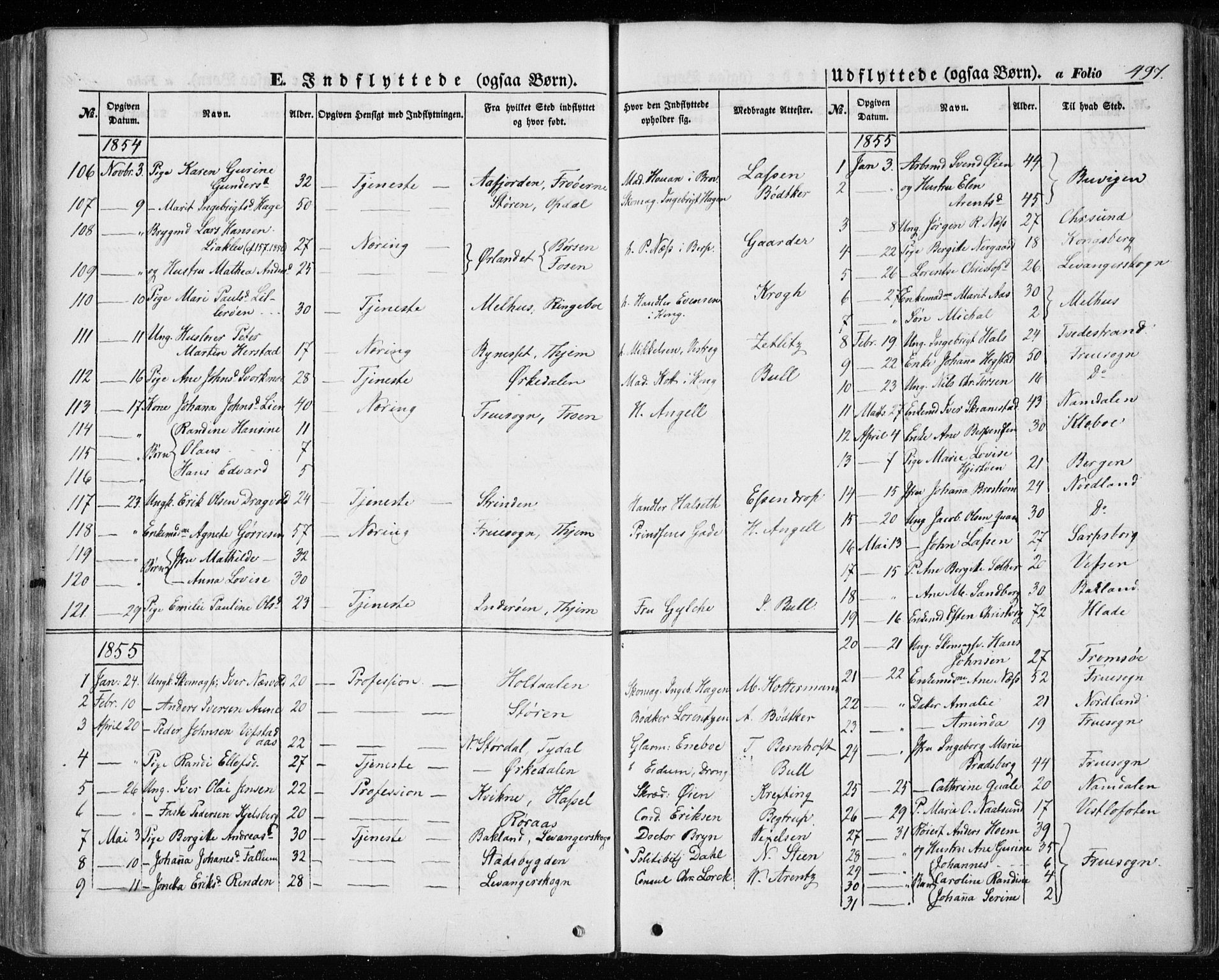 Ministerialprotokoller, klokkerbøker og fødselsregistre - Sør-Trøndelag, SAT/A-1456/601/L0051: Parish register (official) no. 601A19, 1848-1857, p. 497