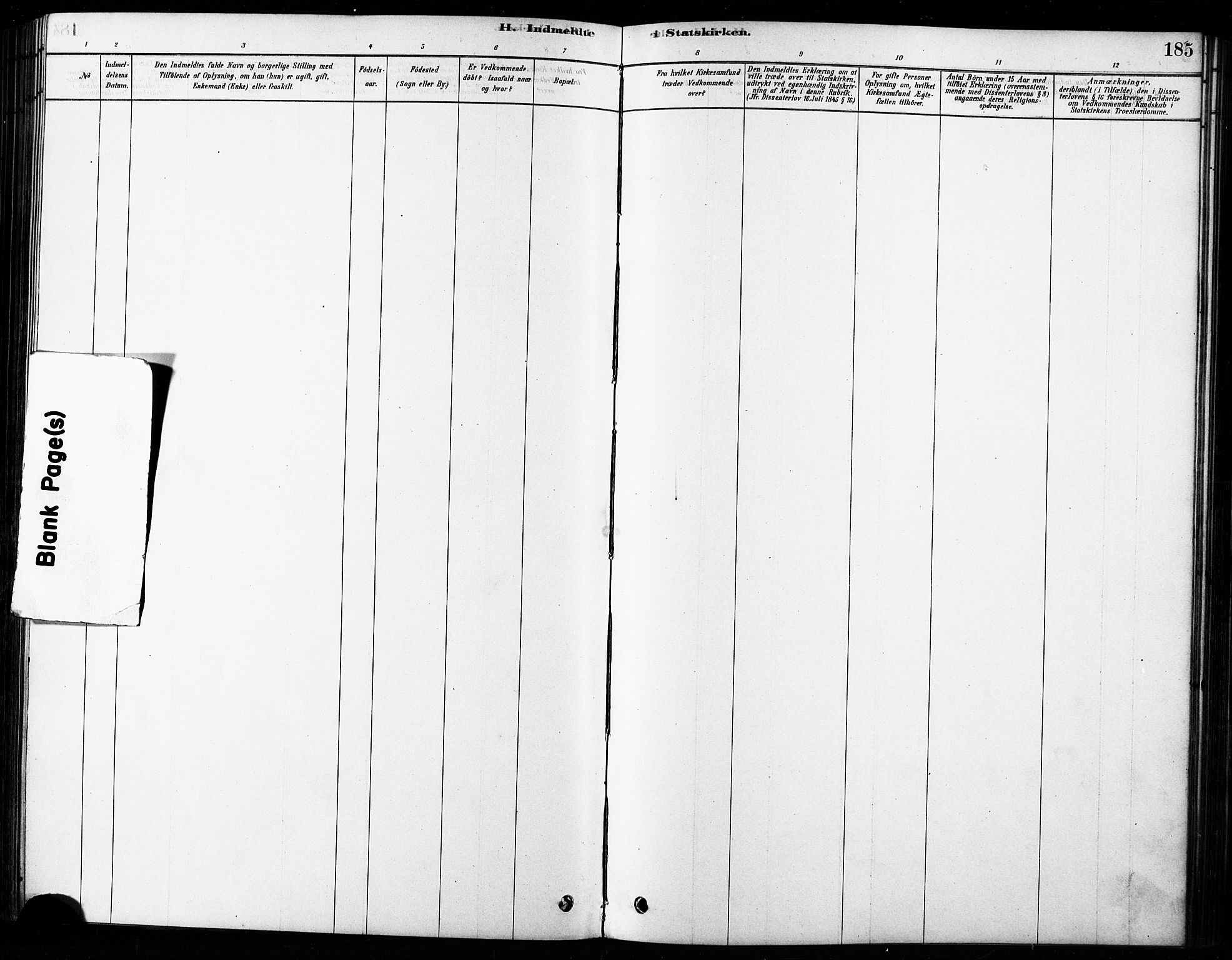 Trondenes sokneprestkontor, AV/SATØ-S-1319/H/Ha/L0015kirke: Parish register (official) no. 15, 1878-1889, p. 185