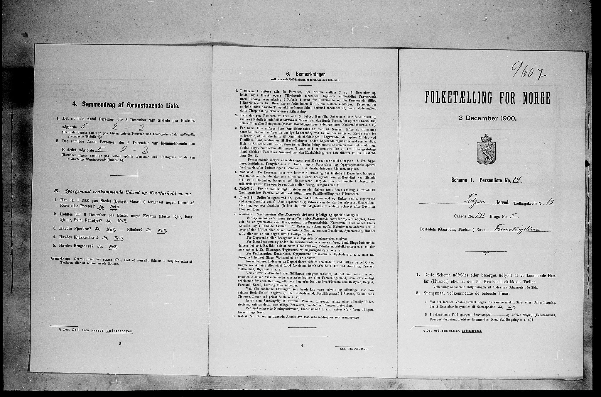 SAH, 1900 census for Tolga, 1900, p. 1238