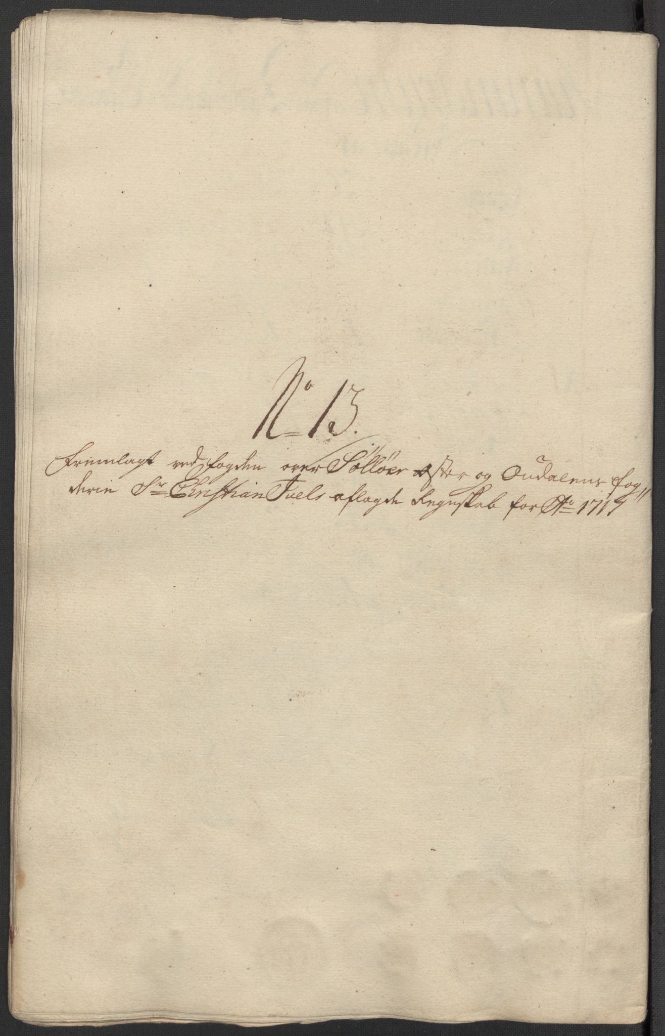 Rentekammeret inntil 1814, Reviderte regnskaper, Fogderegnskap, AV/RA-EA-4092/R13/L0856: Fogderegnskap Solør, Odal og Østerdal, 1717, p. 281