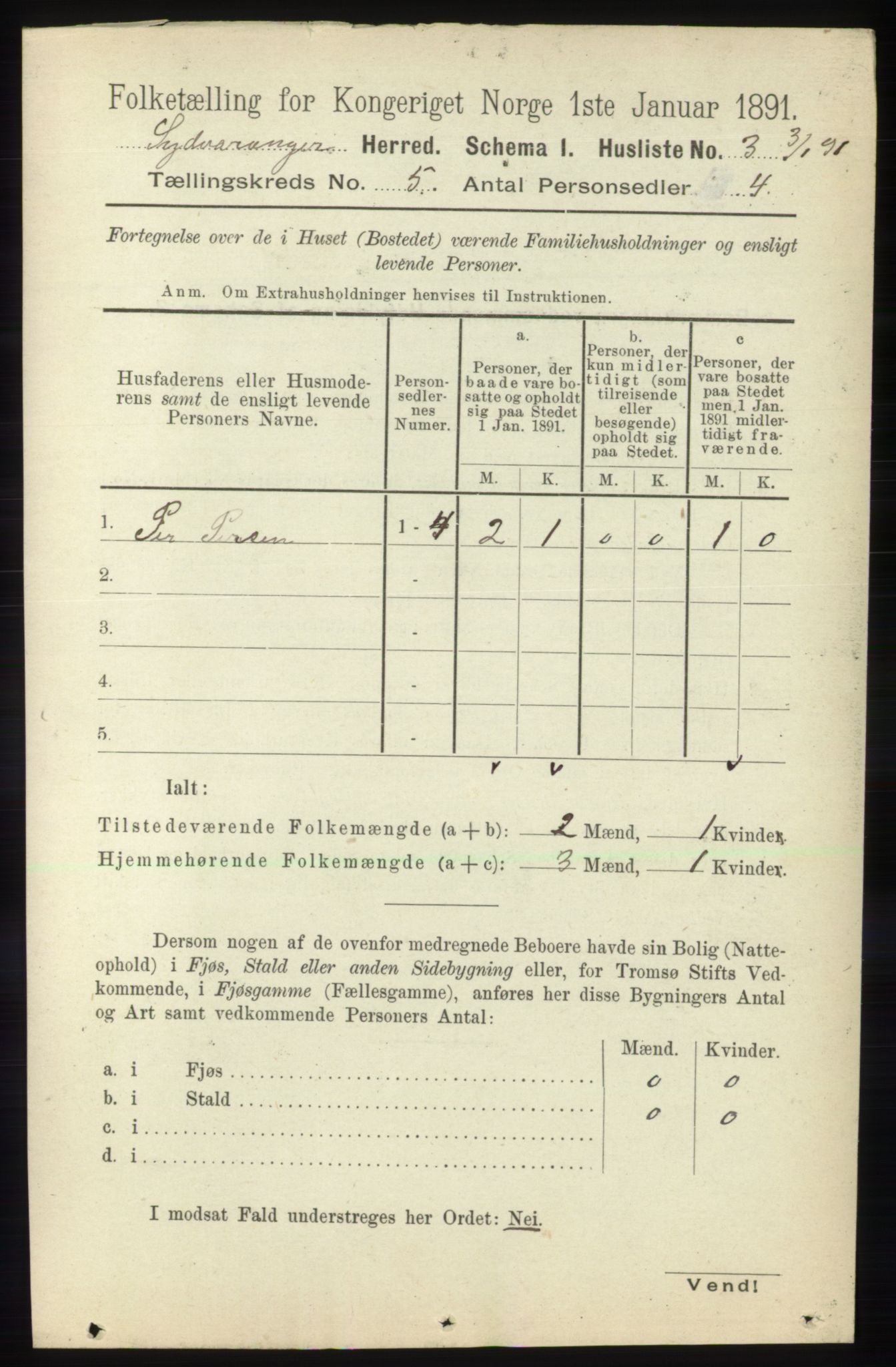 RA, 1891 census for 2030 Sør-Varanger, 1891, p. 1522