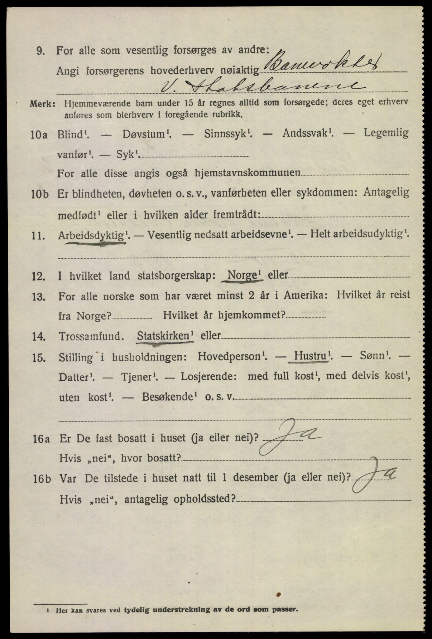 SAKO, 1920 census for Eidanger, 1920, p. 3351