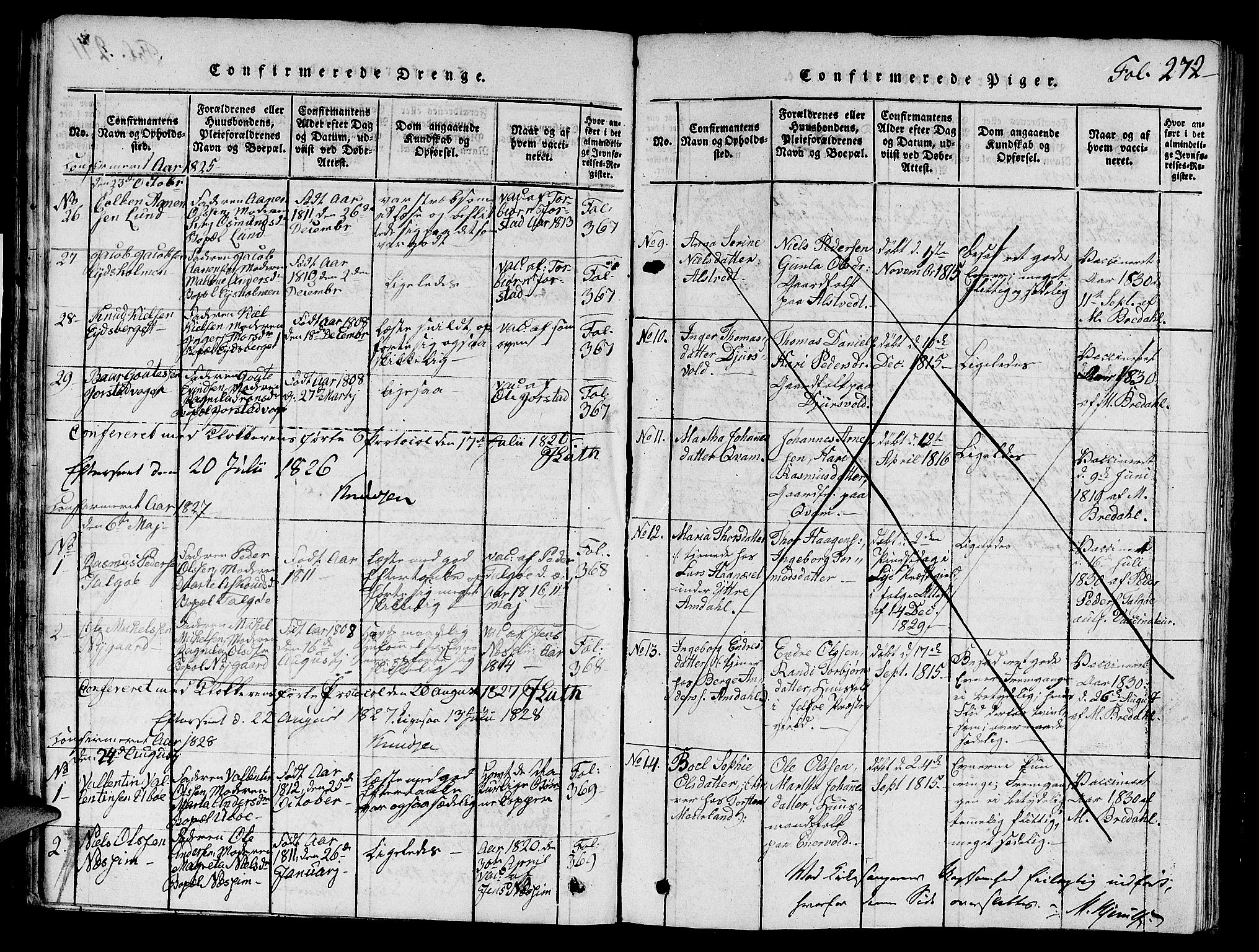 Nedstrand sokneprestkontor, AV/SAST-A-101841/01/V: Parish register (copy) no. B 1 /2, 1816-1847, p. 272