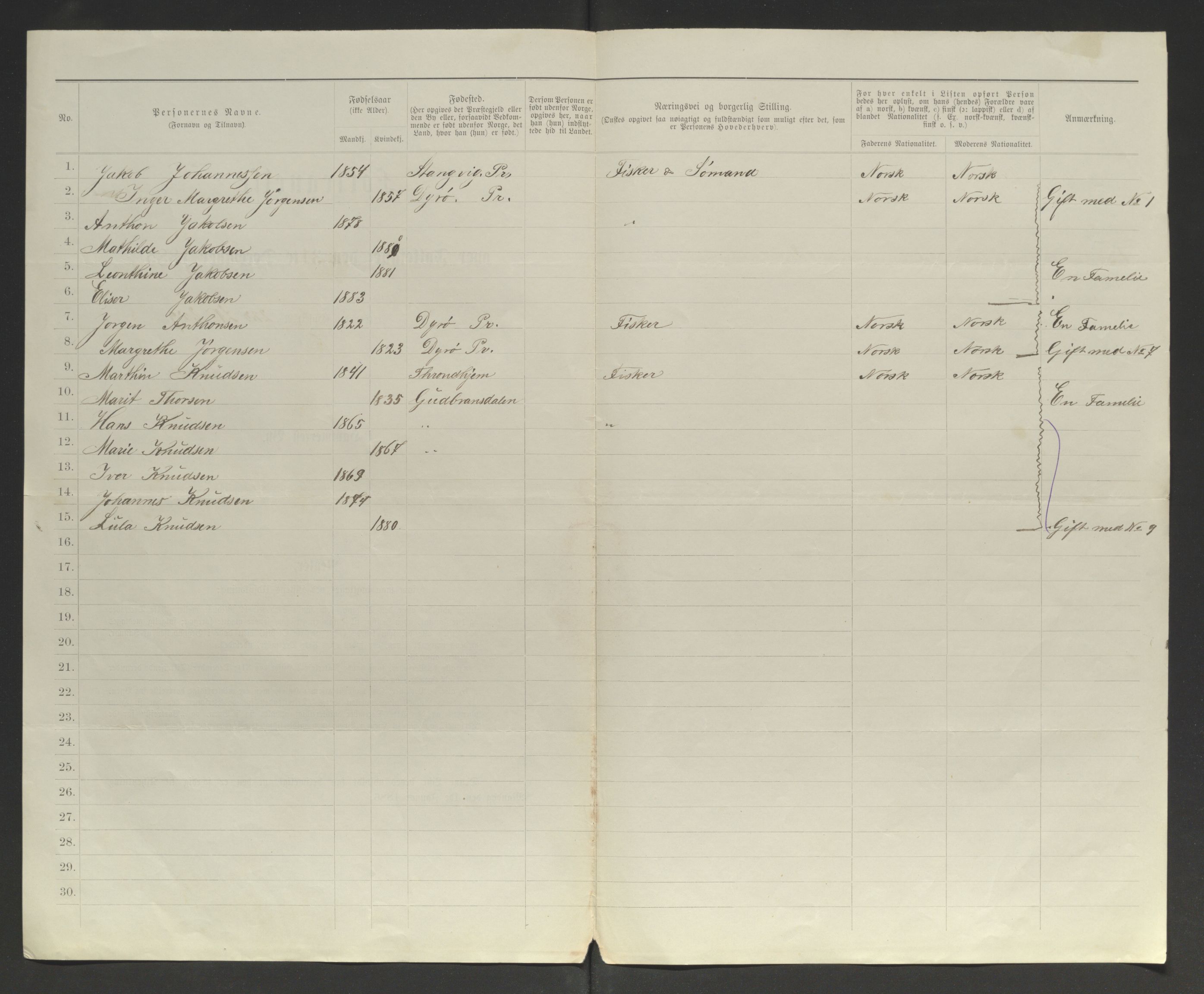 SATØ, 1885 census for 2001 Hammerfest, 1885, p. 204b