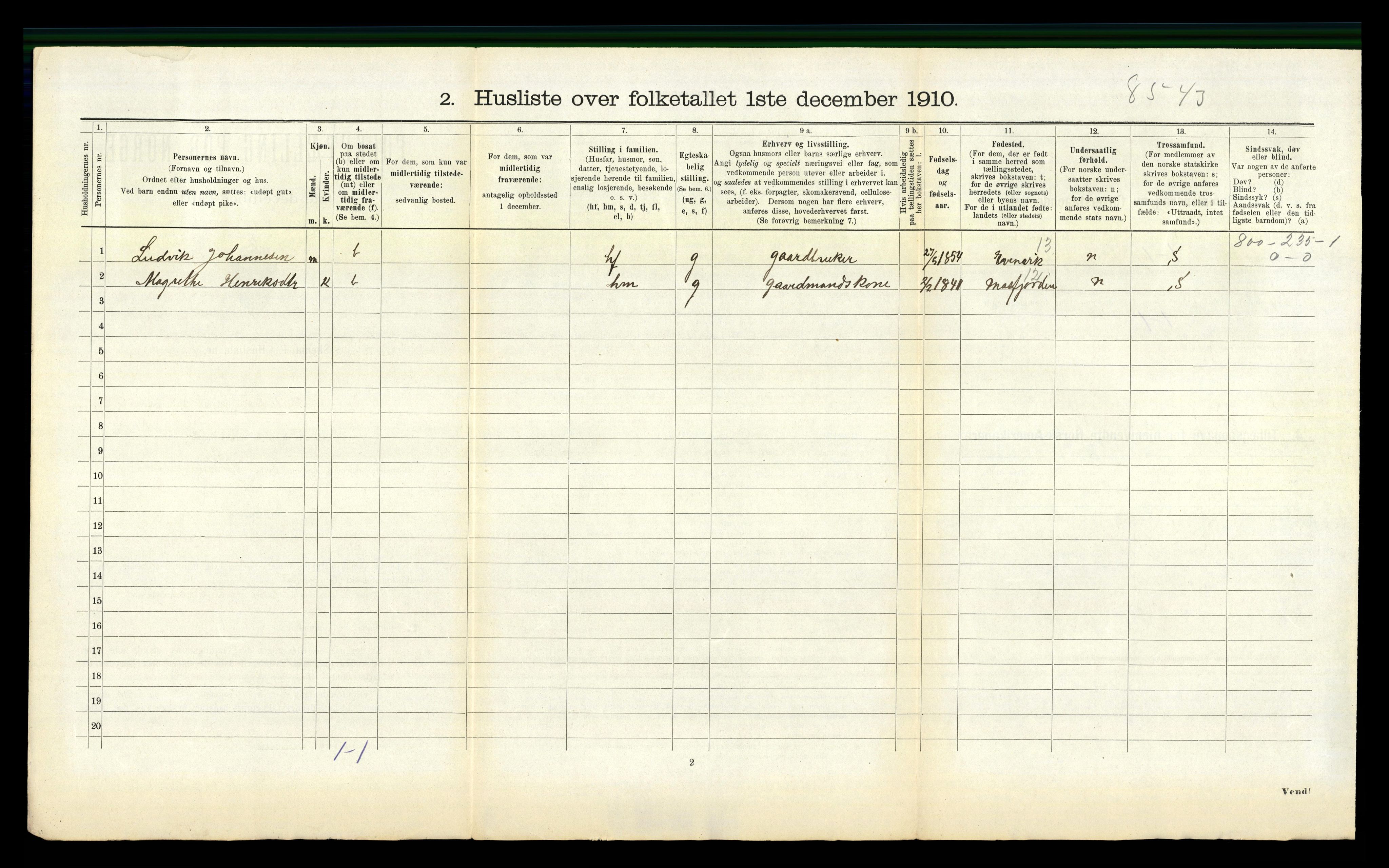 RA, 1910 census for Hyllestad, 1910, p. 678