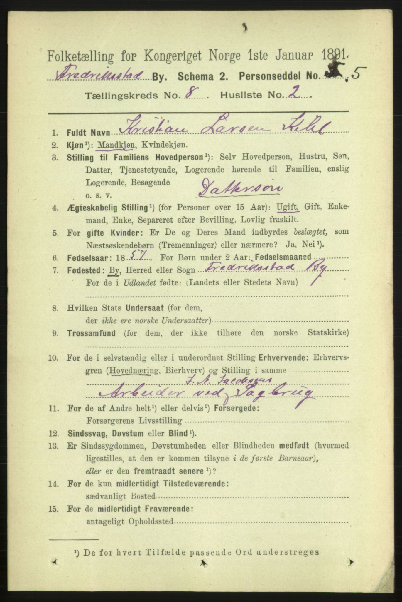 RA, 1891 census for 0103 Fredrikstad, 1891, p. 9765