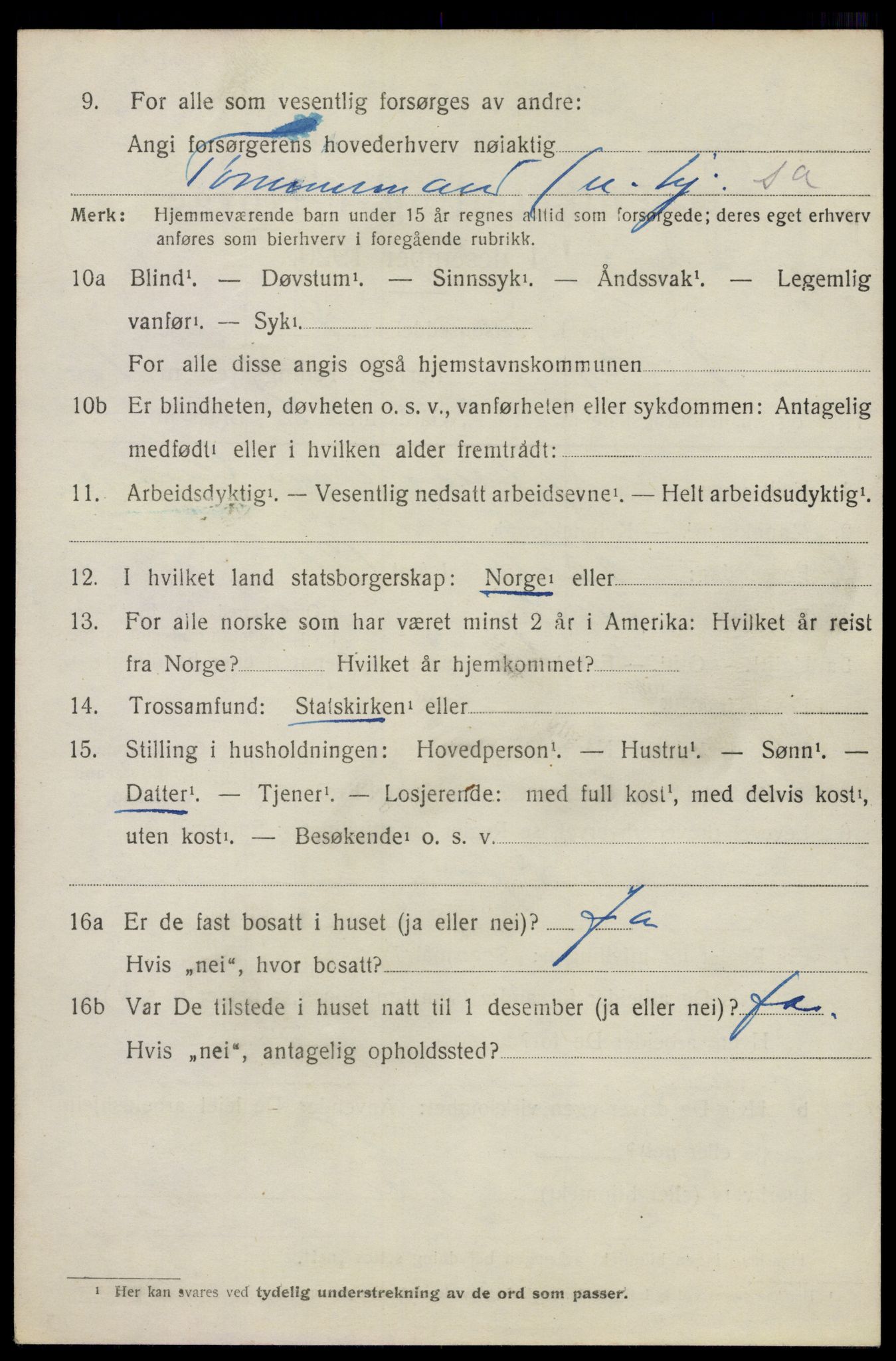 SAO, 1920 census for Vestby, 1920, p. 3326