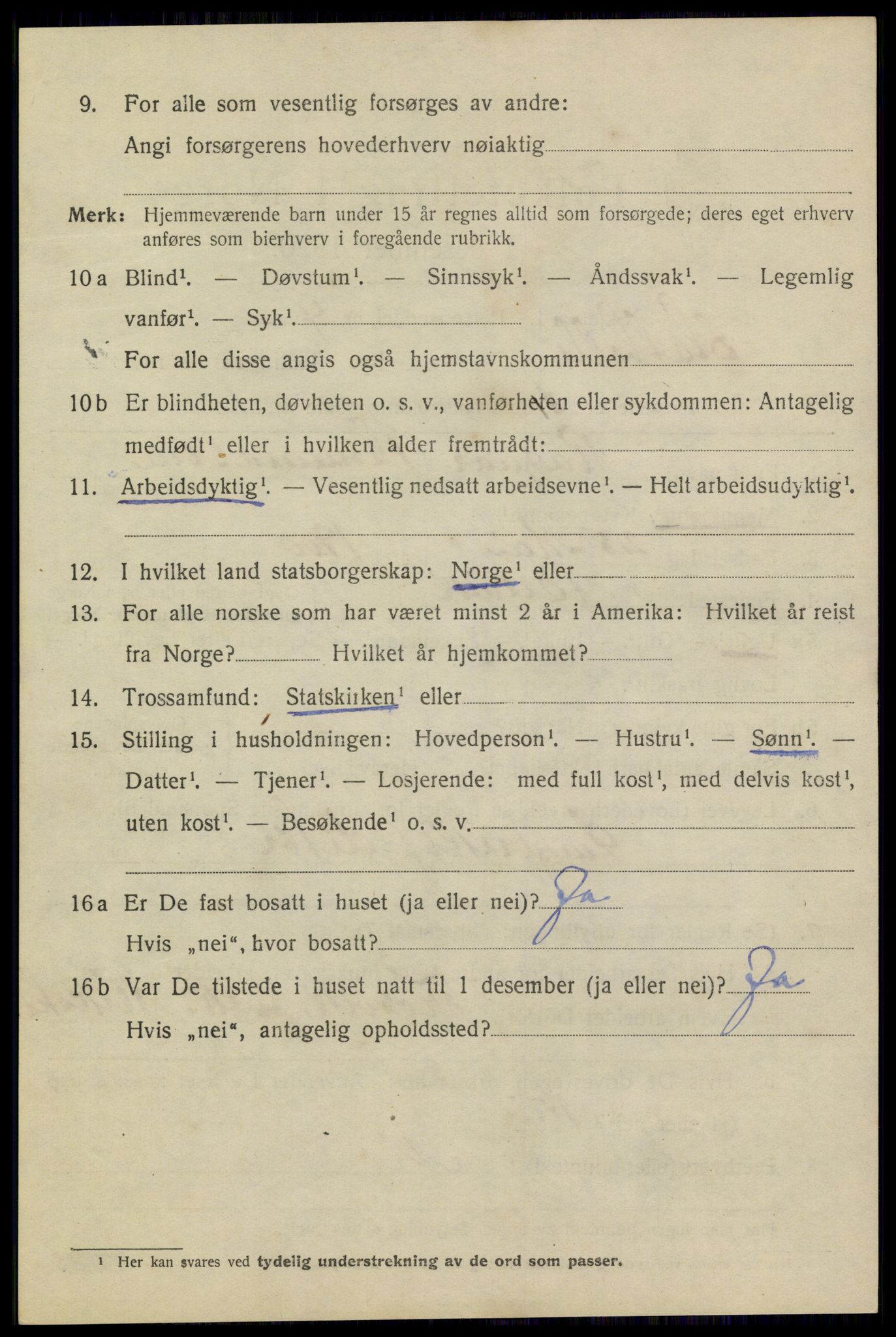 SAKO, 1920 census for Stathelle, 1920, p. 542