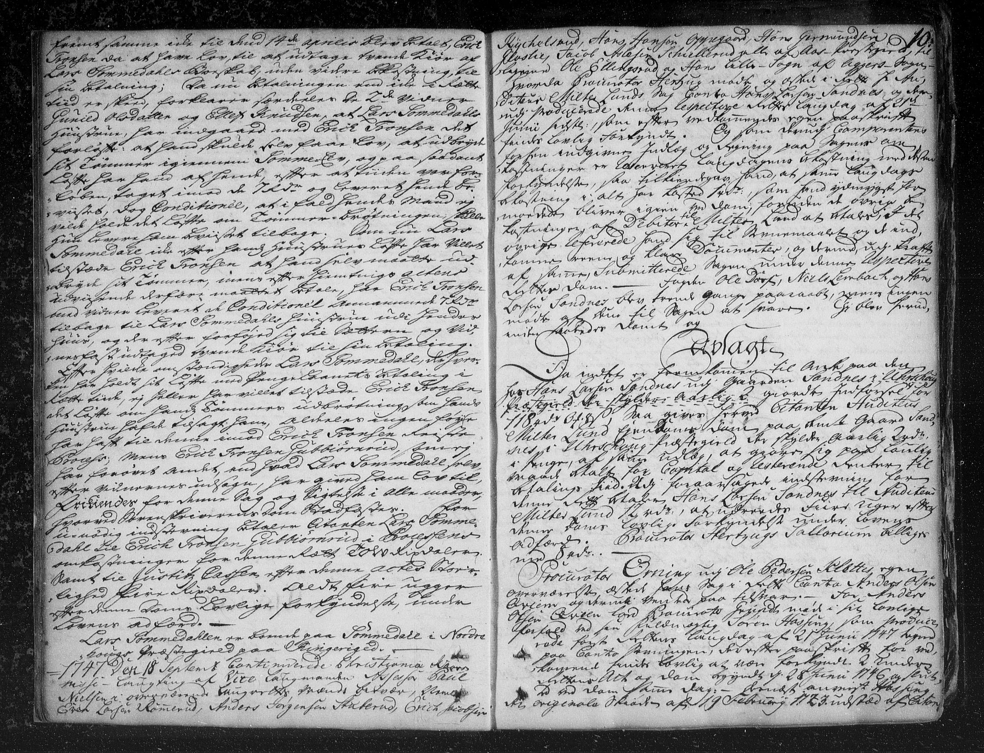 Christiania lagting, AV/SAO-A-11131/F/Fa/L0014: Tingbok, 1746-1757, p. 9b-10a