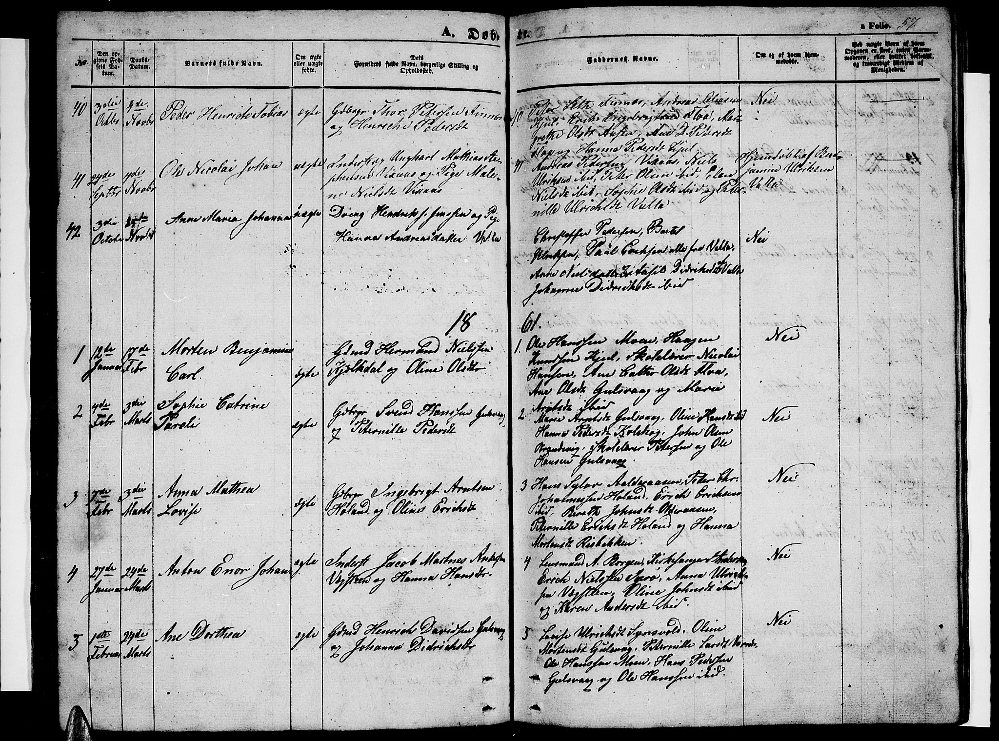 Ministerialprotokoller, klokkerbøker og fødselsregistre - Nordland, SAT/A-1459/816/L0251: Parish register (copy) no. 816C01, 1852-1870, p. 57