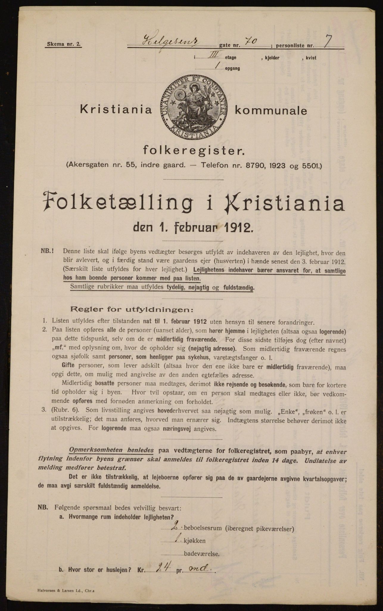 OBA, Municipal Census 1912 for Kristiania, 1912, p. 38861