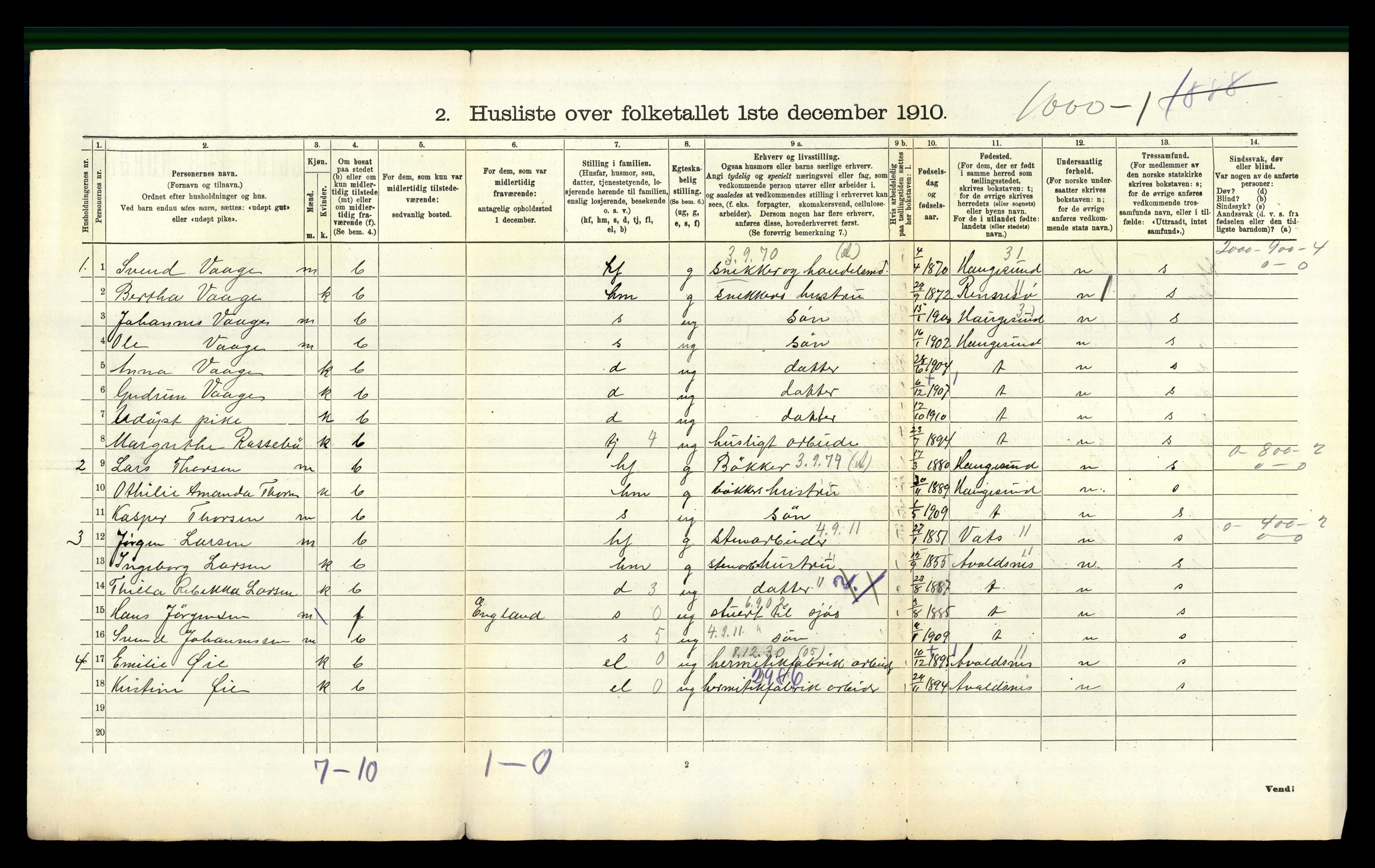 RA, 1910 census for Skåre, 1910, p. 961