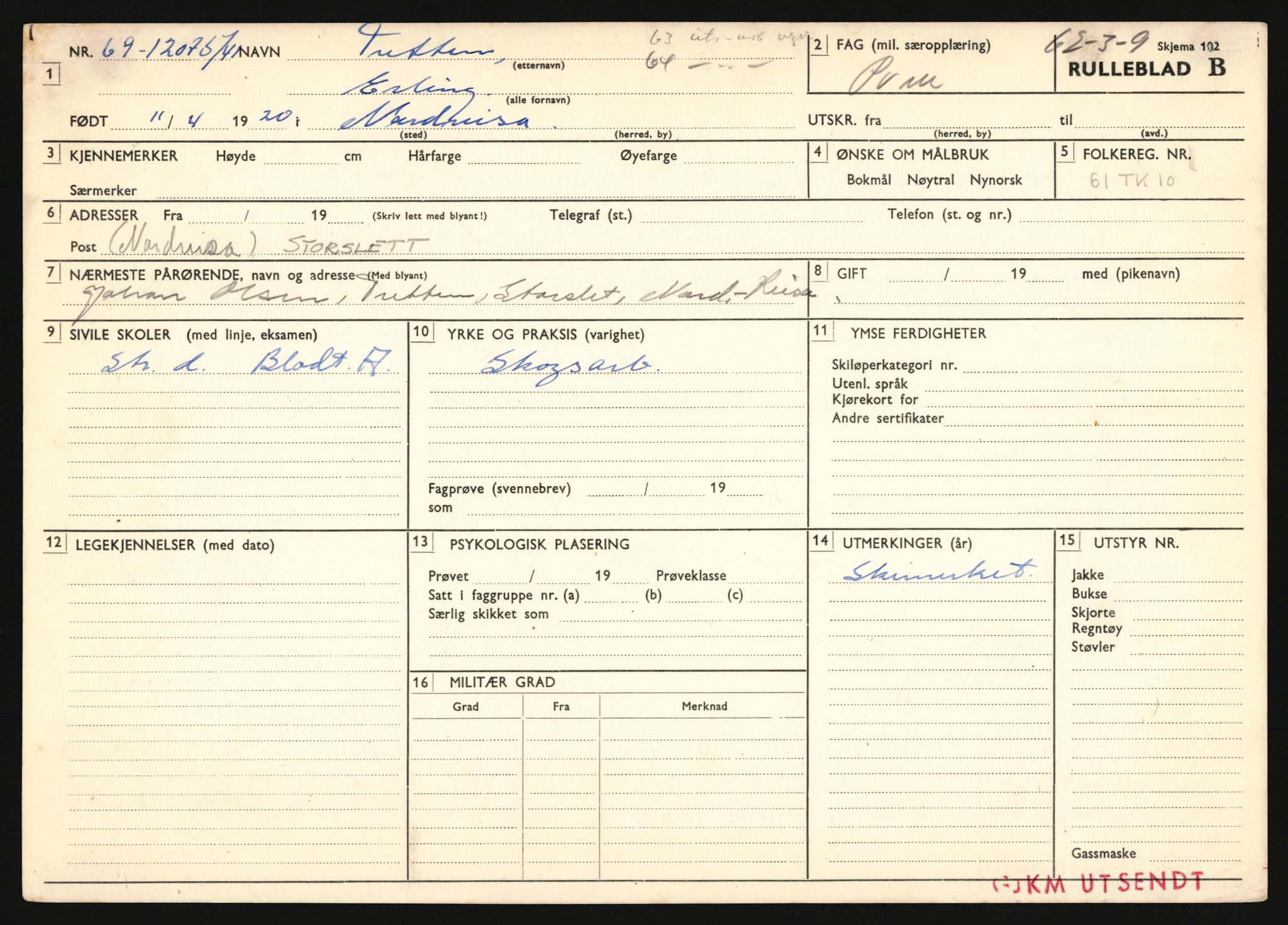 Forsvaret, Troms infanteriregiment nr. 16, AV/RA-RAFA-3146/P/Pa/L0024/0002: Rulleblad / Rulleblad for regimentets menige mannskaper, årsklasse 1941, 1941, p. 498