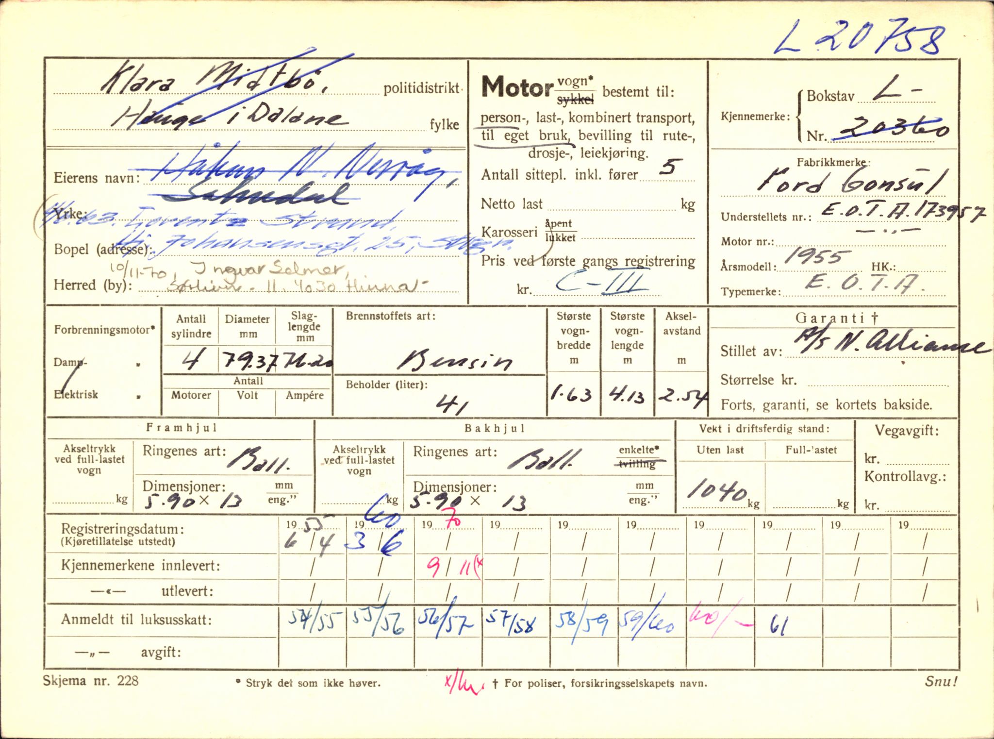 Stavanger trafikkstasjon, AV/SAST-A-101942/0/F/L0037: L-20500 - L-21499, 1930-1971, p. 909