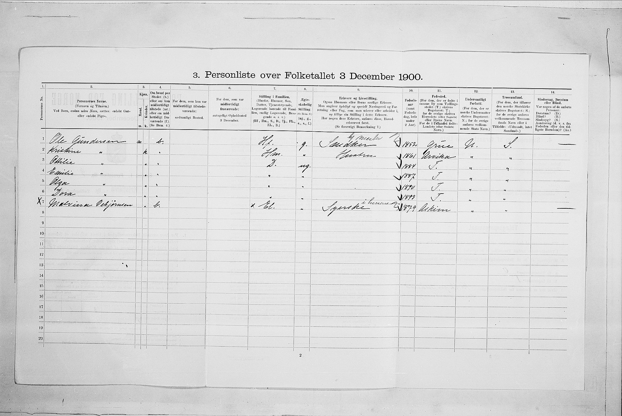 SAO, 1900 census for Kristiania, 1900, p. 107871