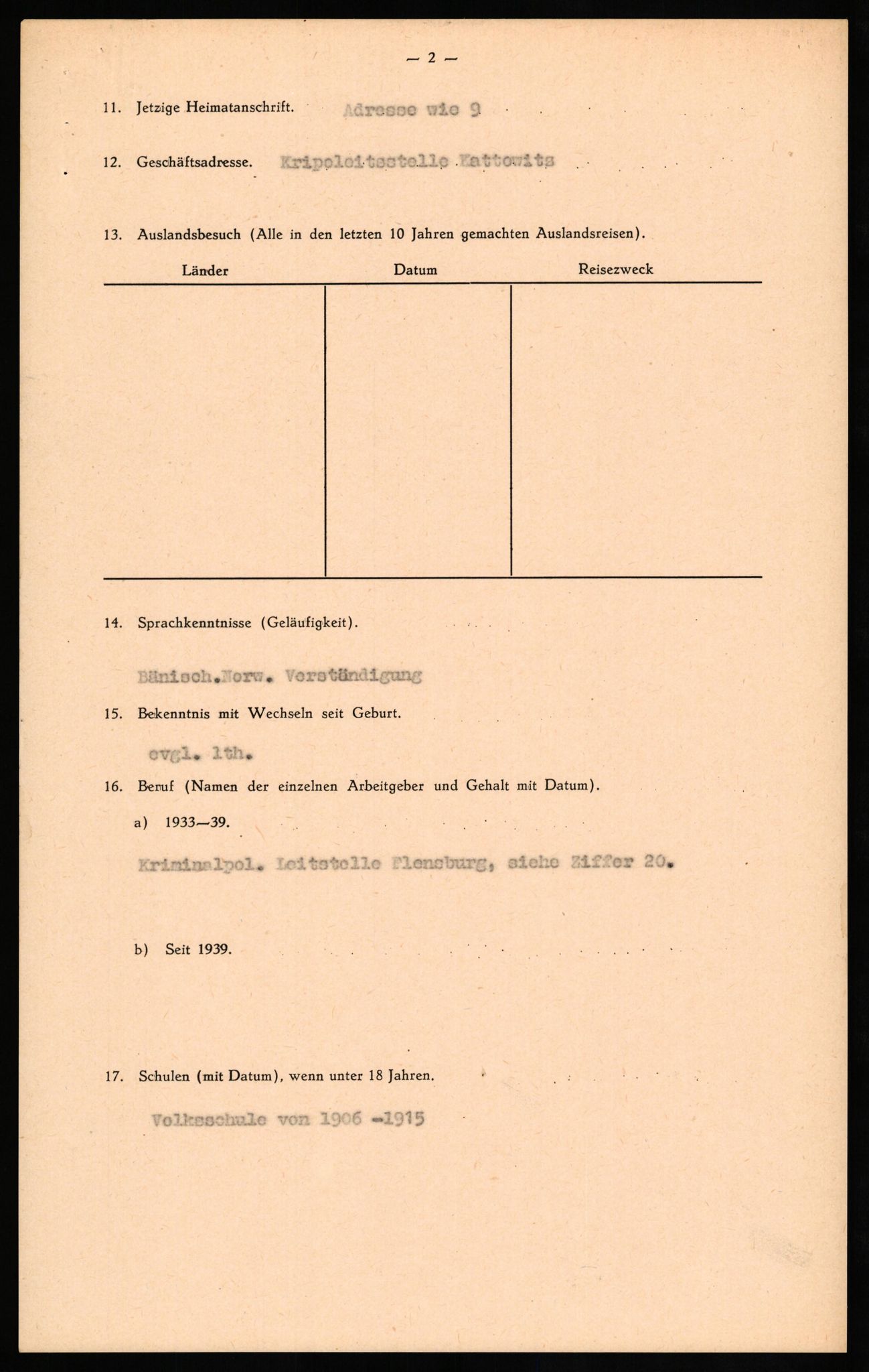 Forsvaret, Forsvarets overkommando II, AV/RA-RAFA-3915/D/Db/L0024: CI Questionaires. Tyske okkupasjonsstyrker i Norge. Tyskere., 1945-1946, p. 150