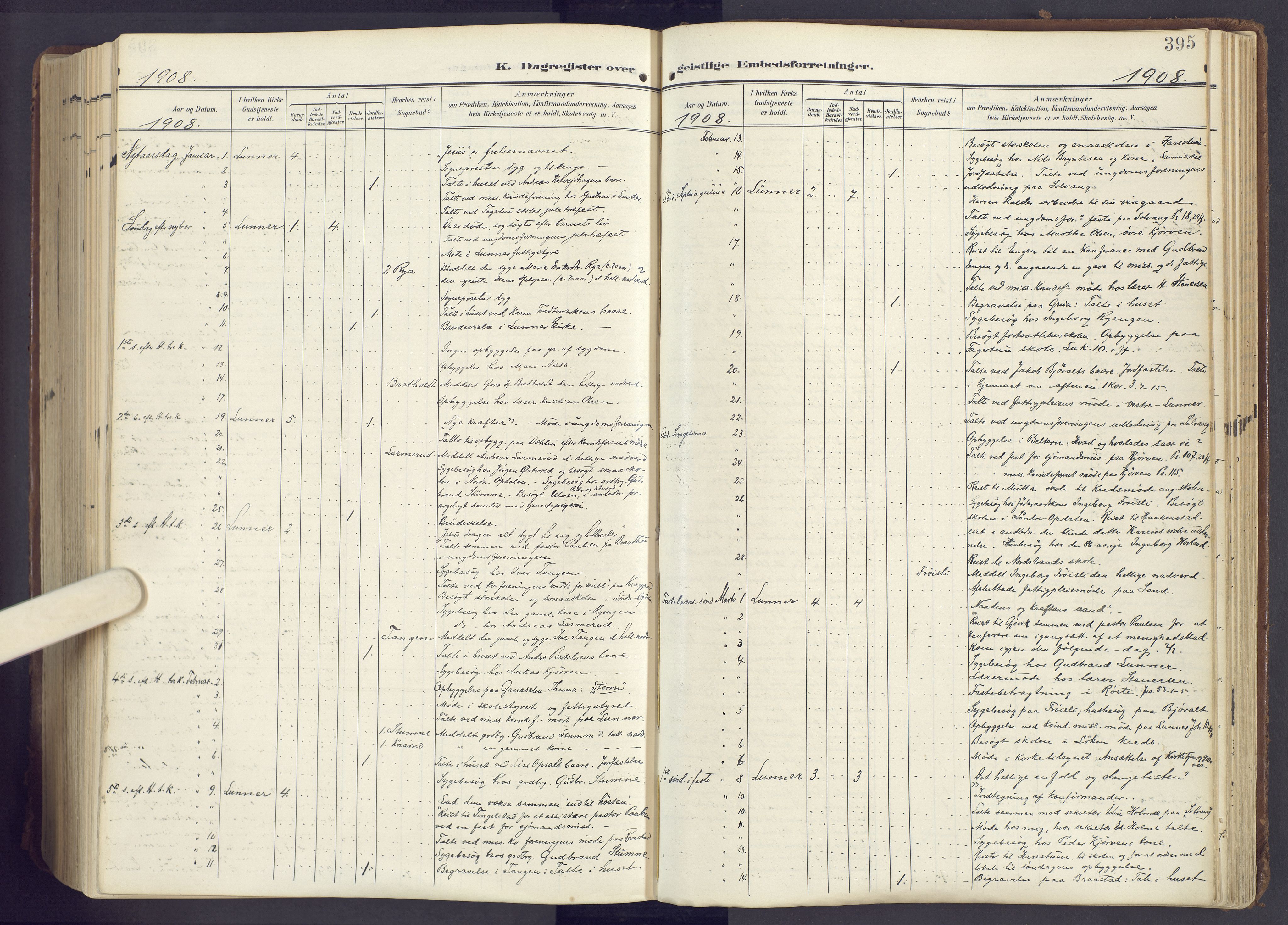 Lunner prestekontor, AV/SAH-PREST-118/H/Ha/Haa/L0001: Parish register (official) no. 1, 1907-1922, p. 395