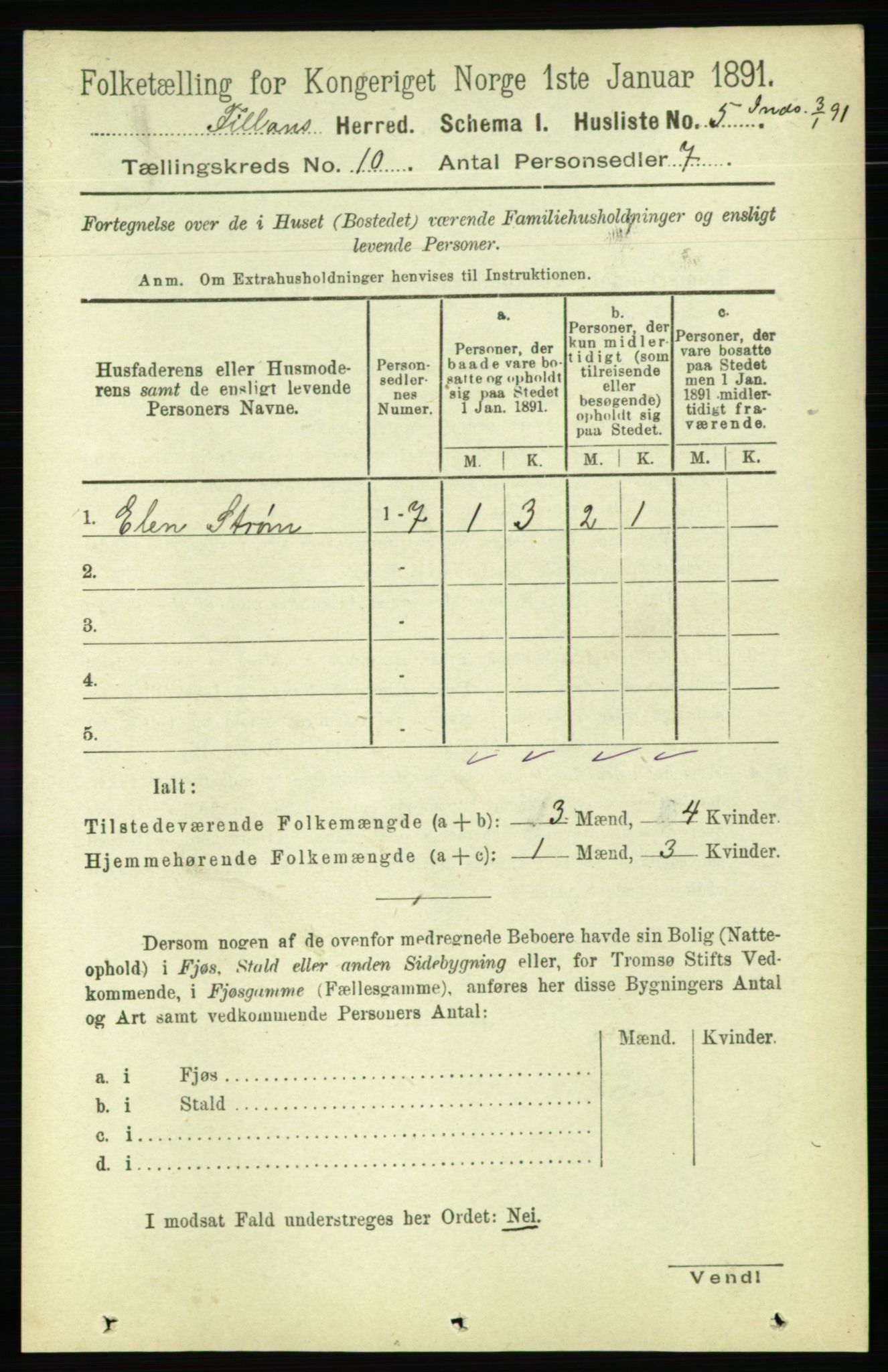 RA, 1891 census for 1616 Fillan, 1891, p. 2763