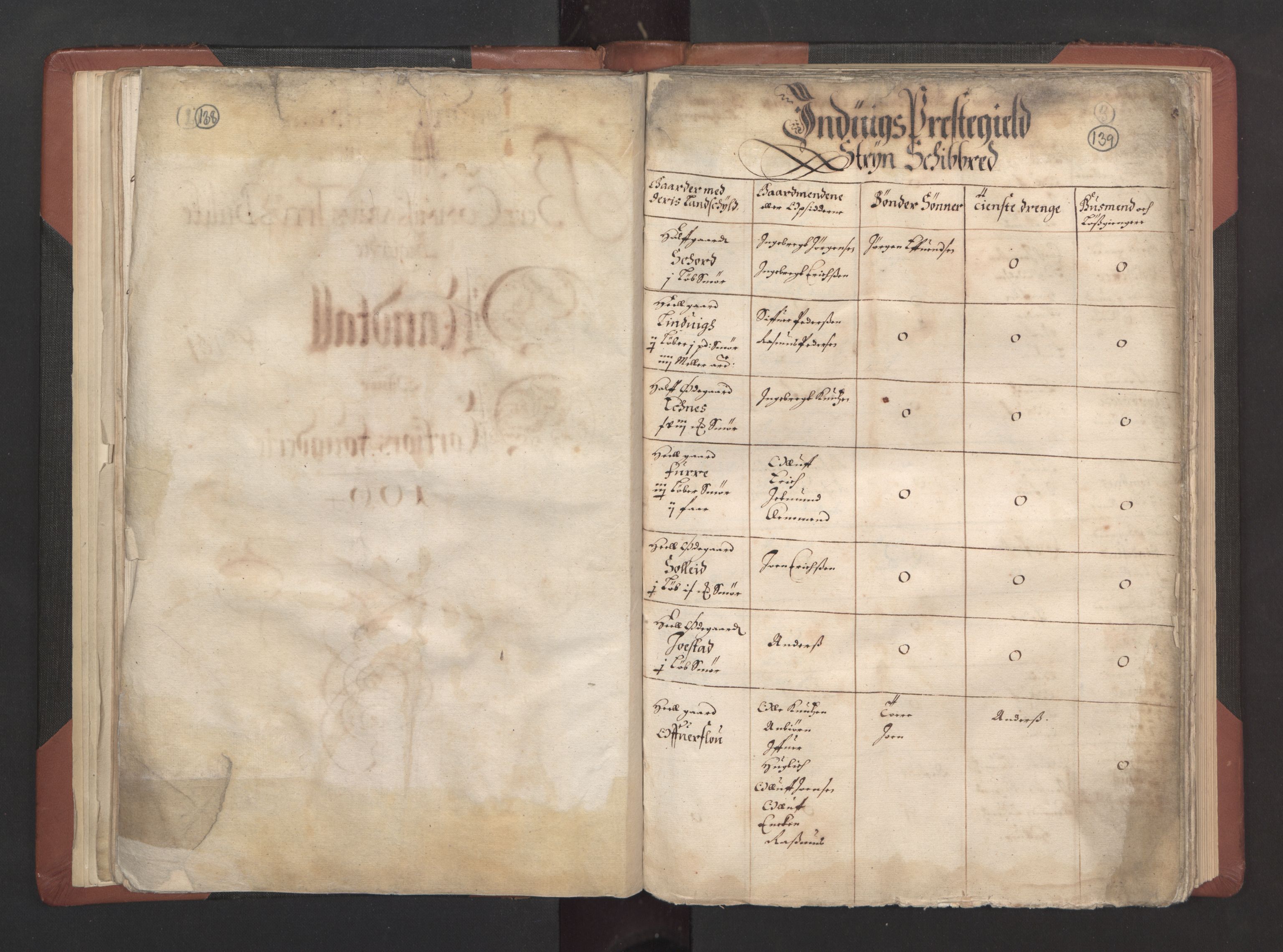 RA, Bailiff's Census 1664-1666, no. 15: Nordfjord fogderi and Sunnfjord fogderi, 1664, p. 138-139