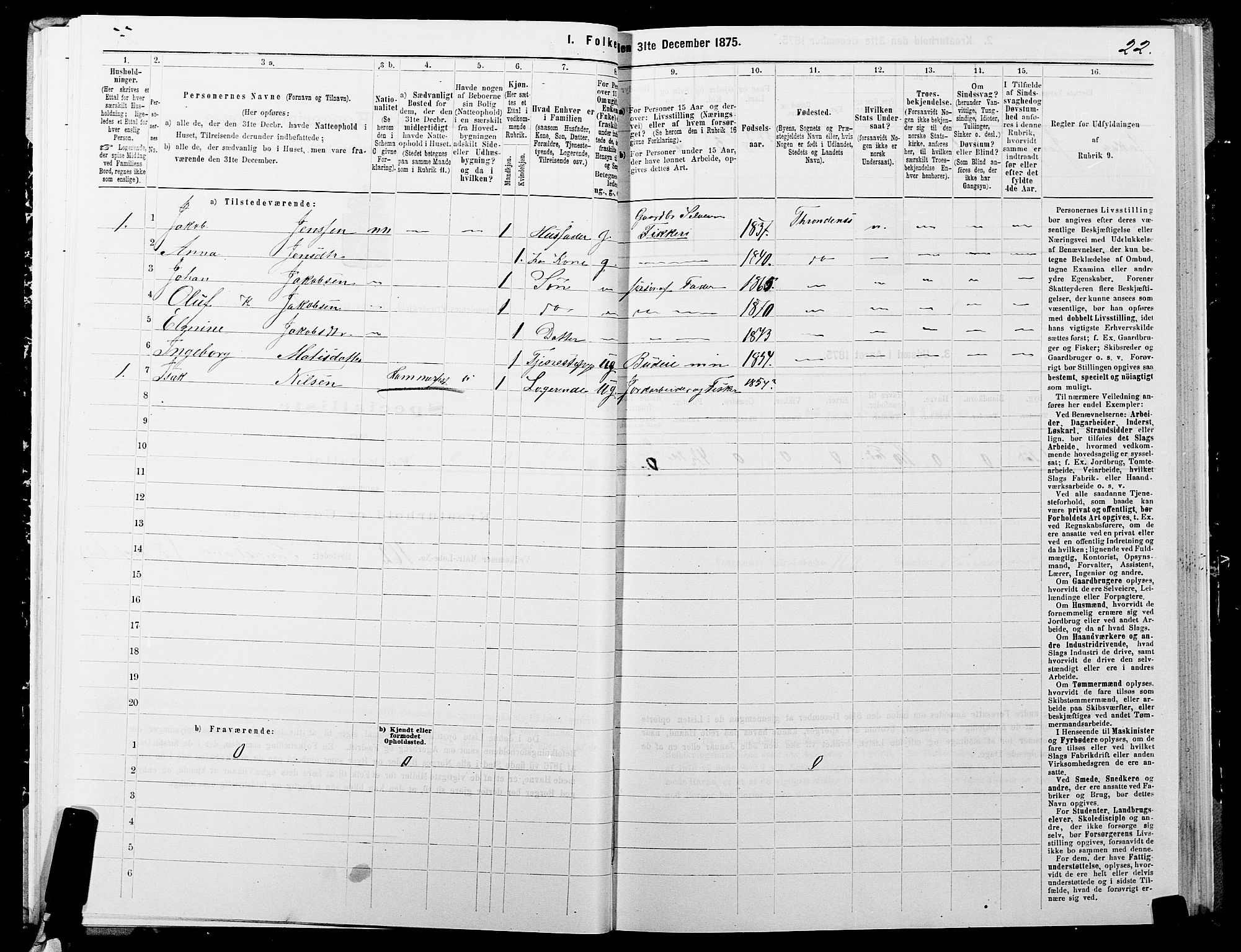 SATØ, 1875 census for 1914P Trondenes, 1875, p. 1022