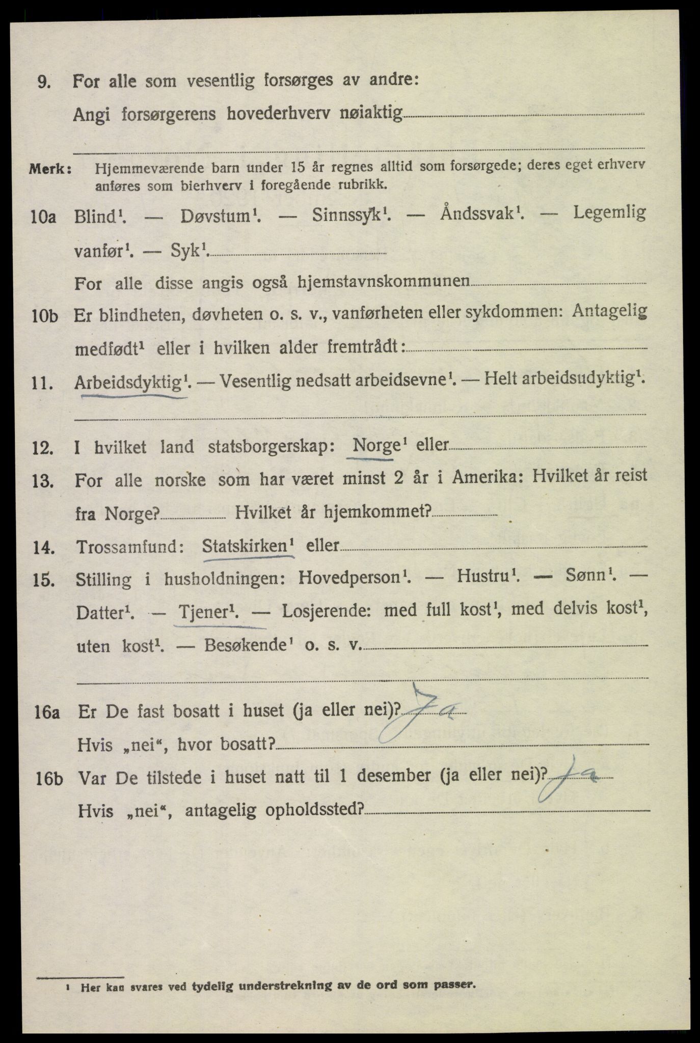 SAH, 1920 census for Biri, 1920, p. 3800