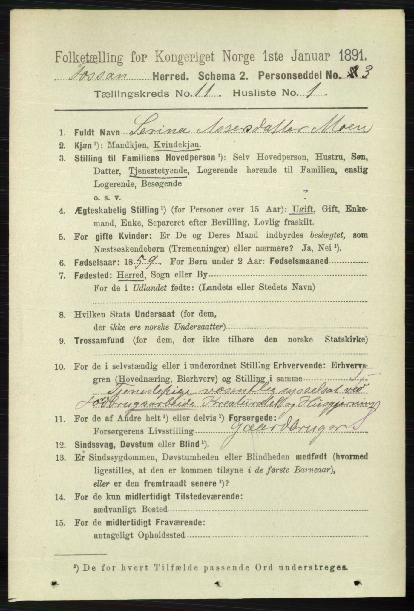 RA, 1891 census for 1129 Forsand, 1891, p. 1797