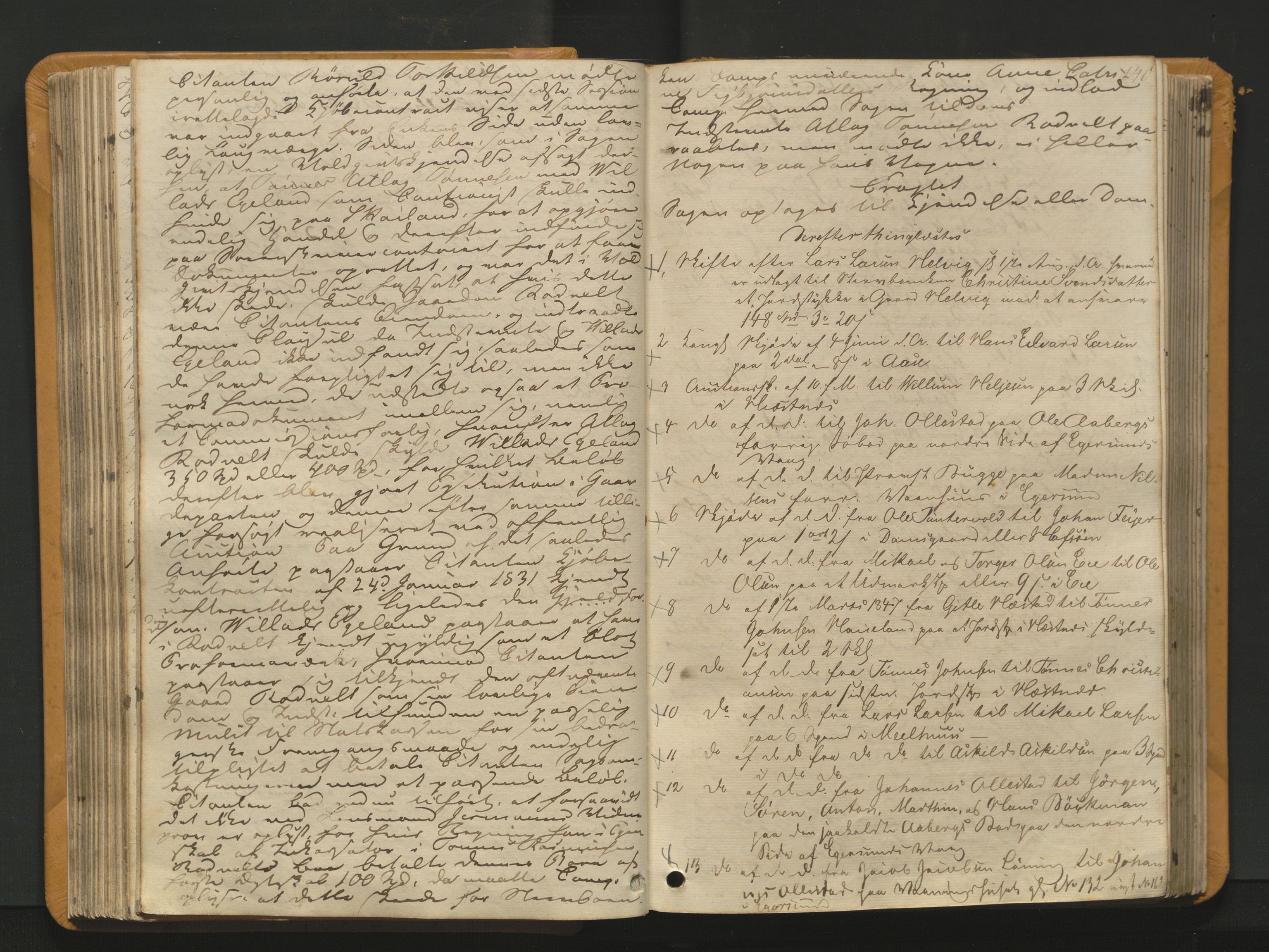 Jæren og Dalane sorenskriveri, AV/SAST-A-100306/3/30/30BAA/L0005: Tingbok for Dalane, 1849-1856, p. 139b-140a