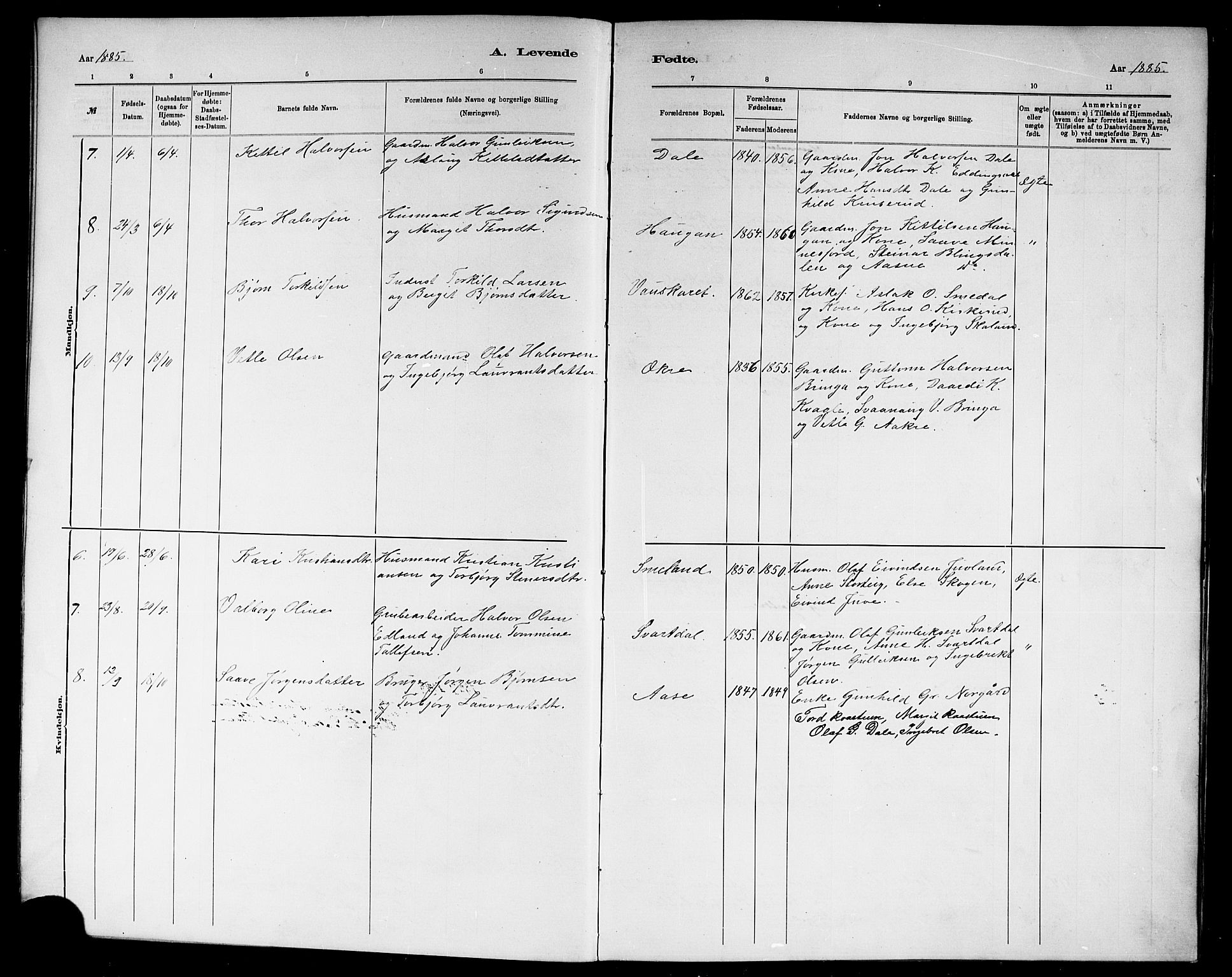 Seljord kirkebøker, SAKO/A-20/G/Gb/L0004: Parish register (copy) no. II 4, 1885-1921