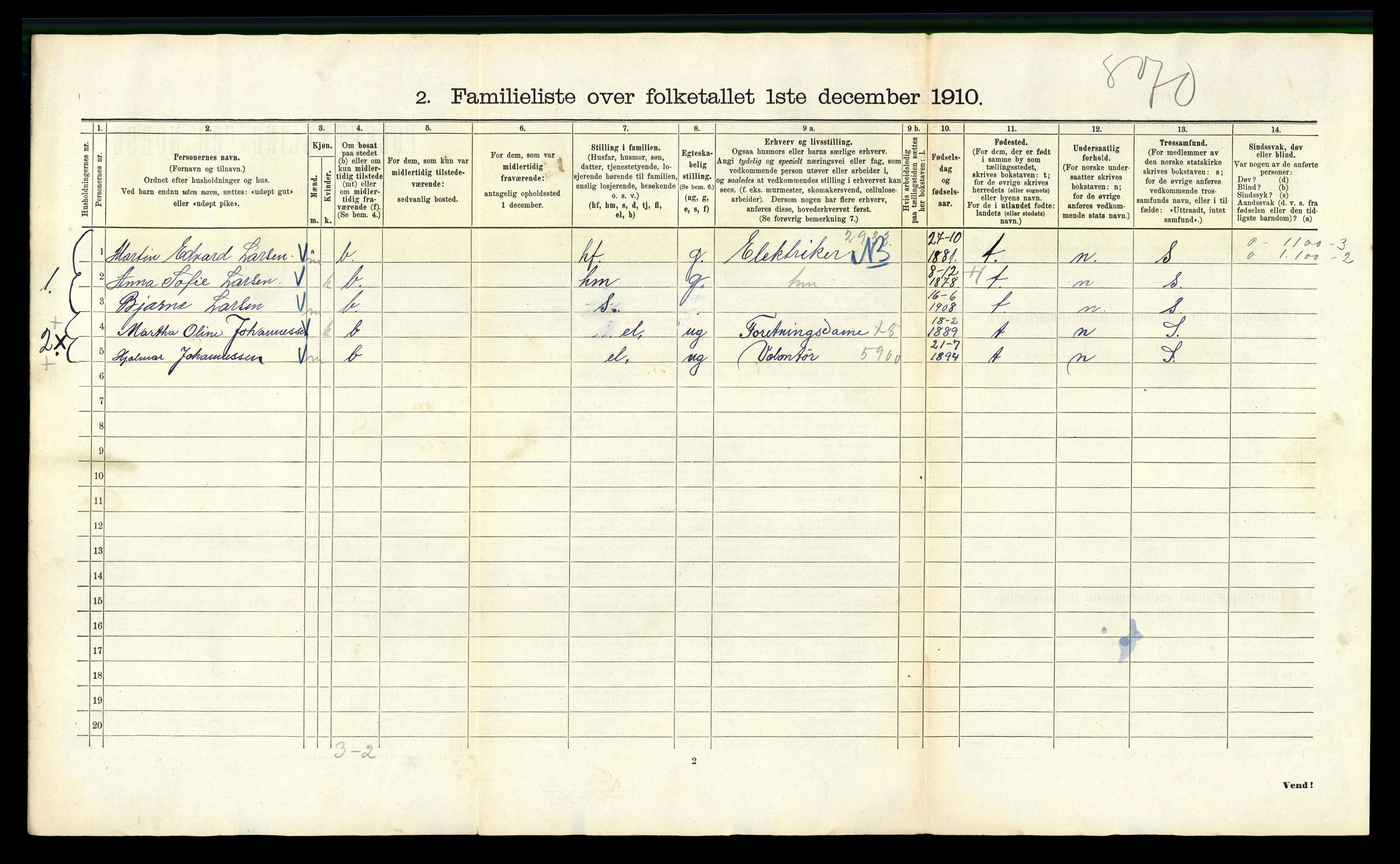 RA, 1910 census for Kristiania, 1910, p. 114128